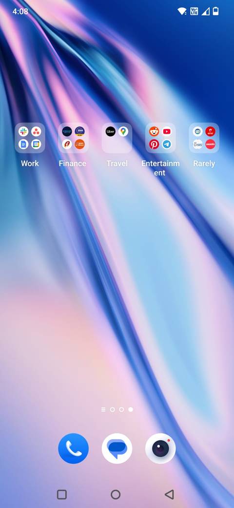 Capturas de pantalla Mostrar carpetas en la pantalla de inicio
