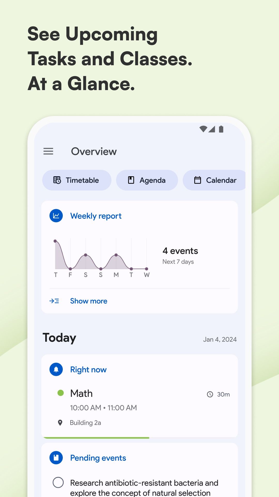 School planner tasks