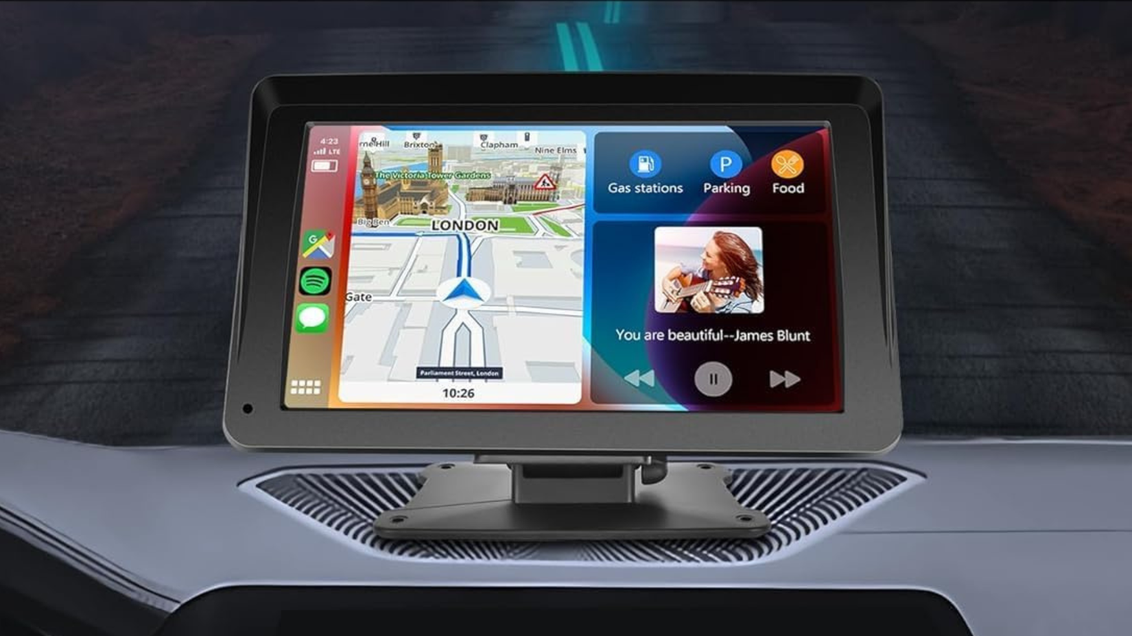 Podofo Portable Car Stereo Wireless Carplay Android Auto