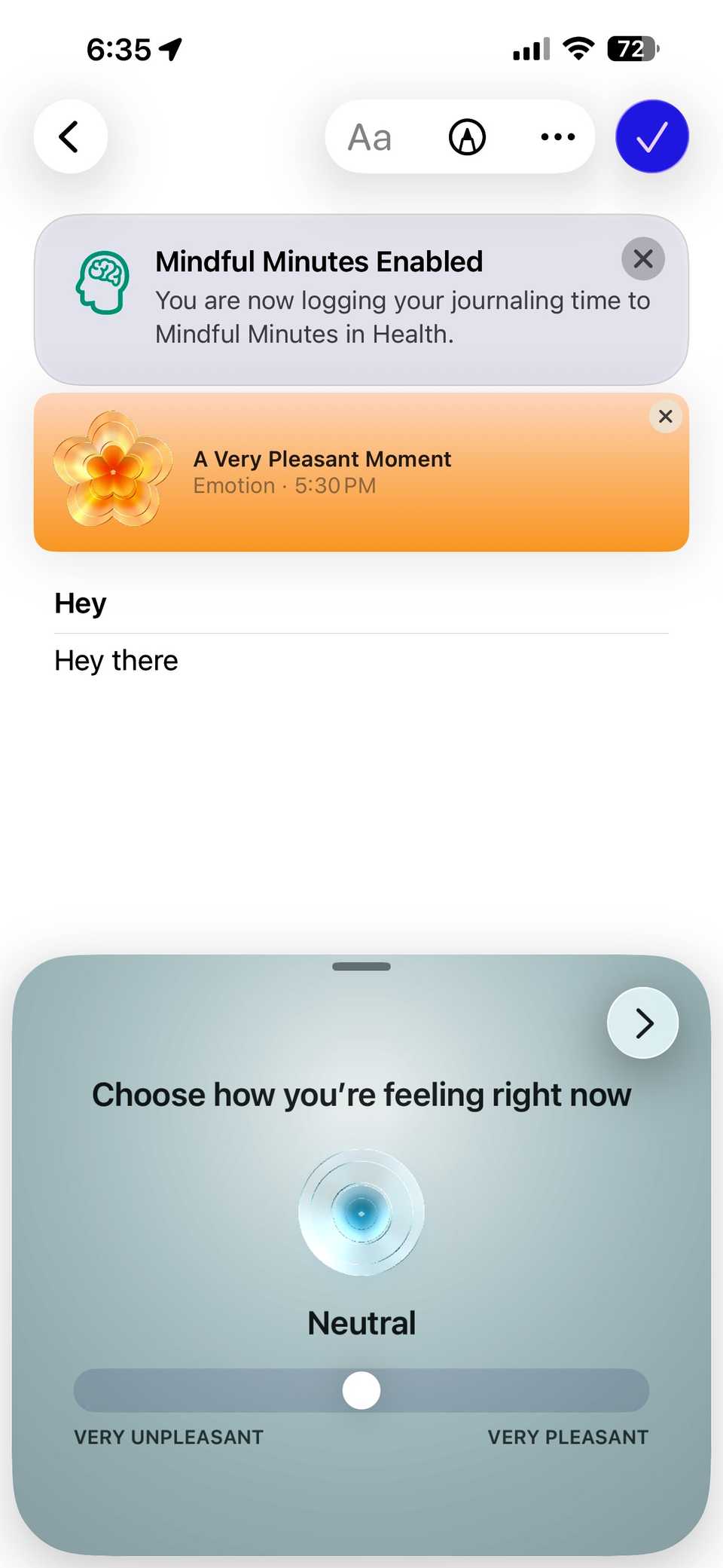 在Apple Journal中添加心情