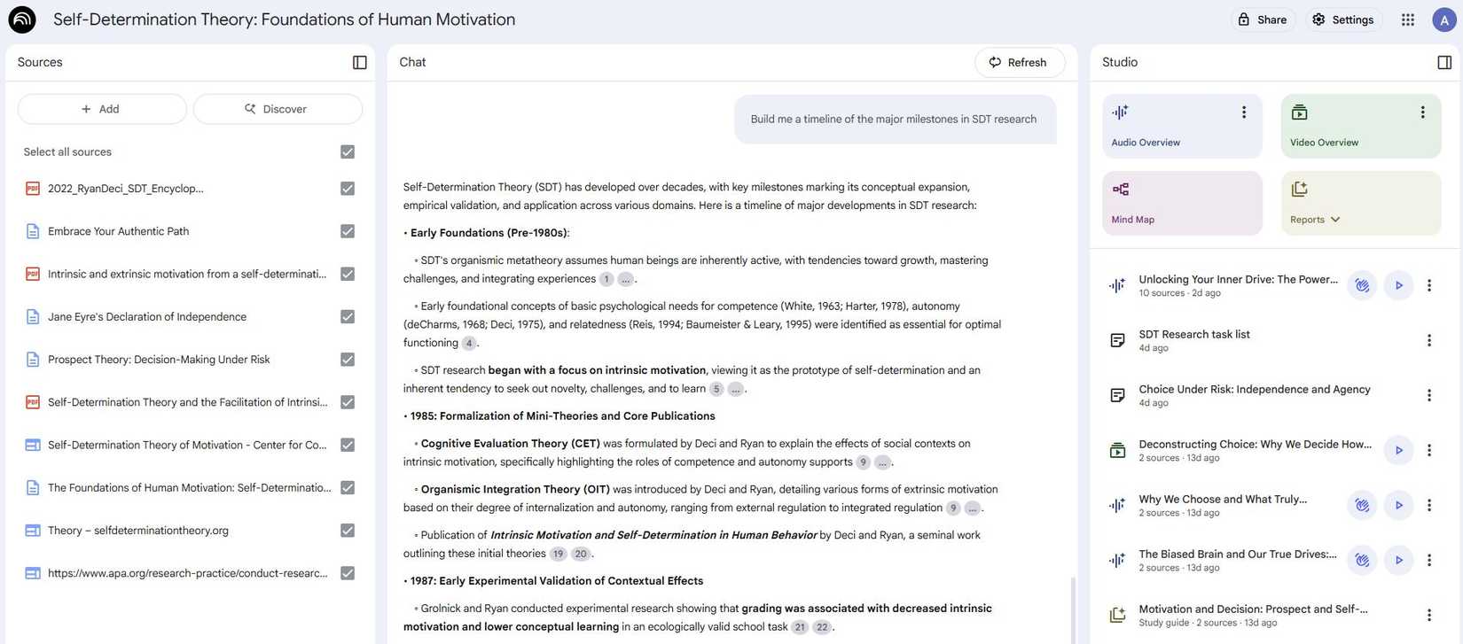 屏幕截图显示如何在笔记本上创建年表视图