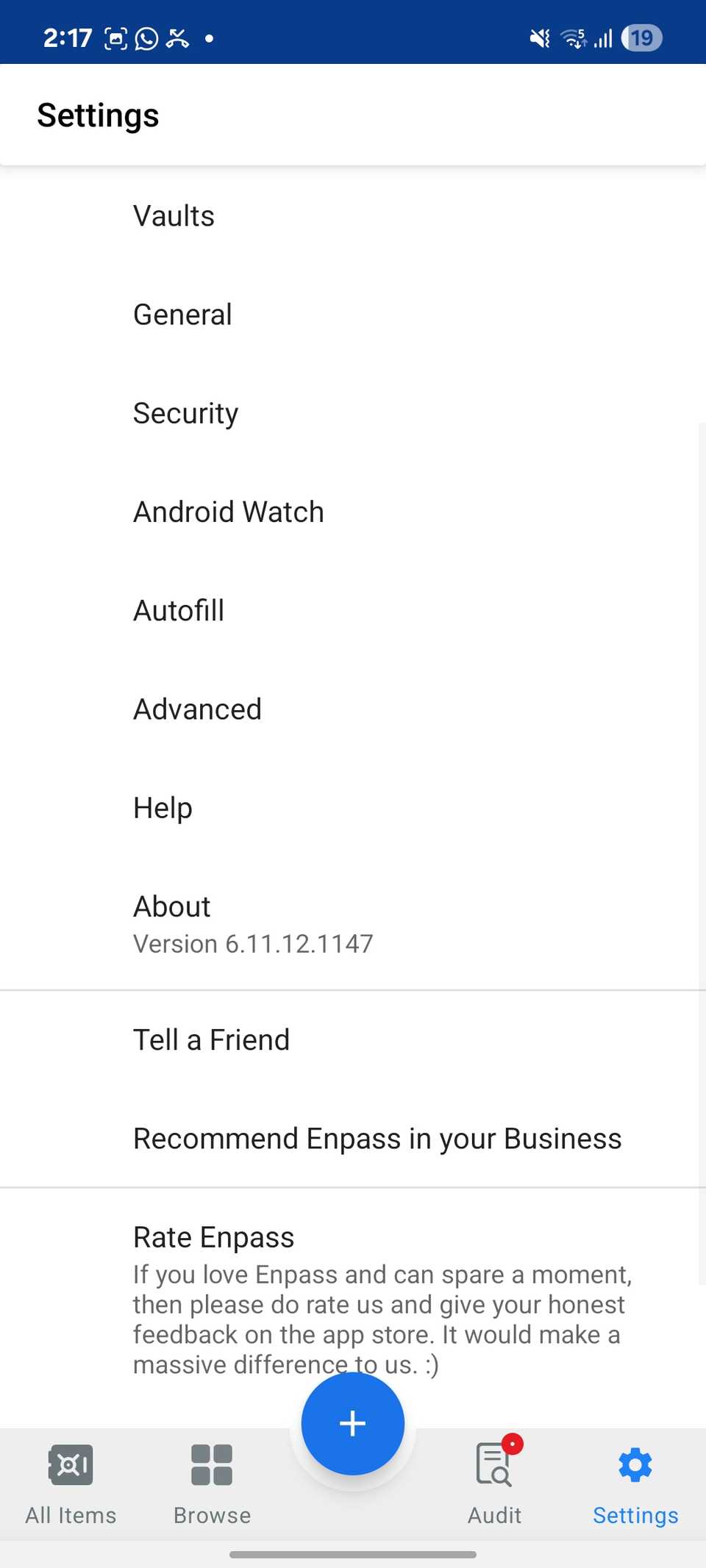 Enpass settings