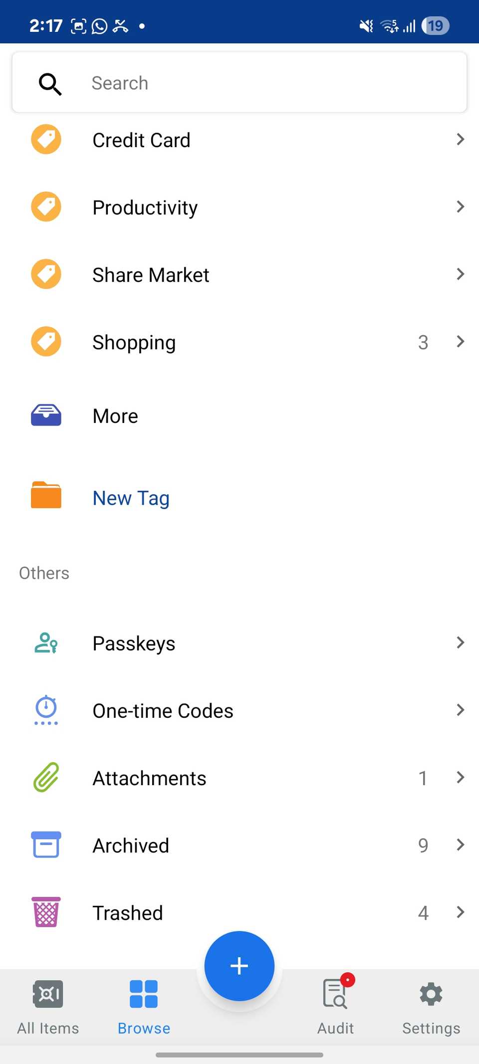 Enpass tags