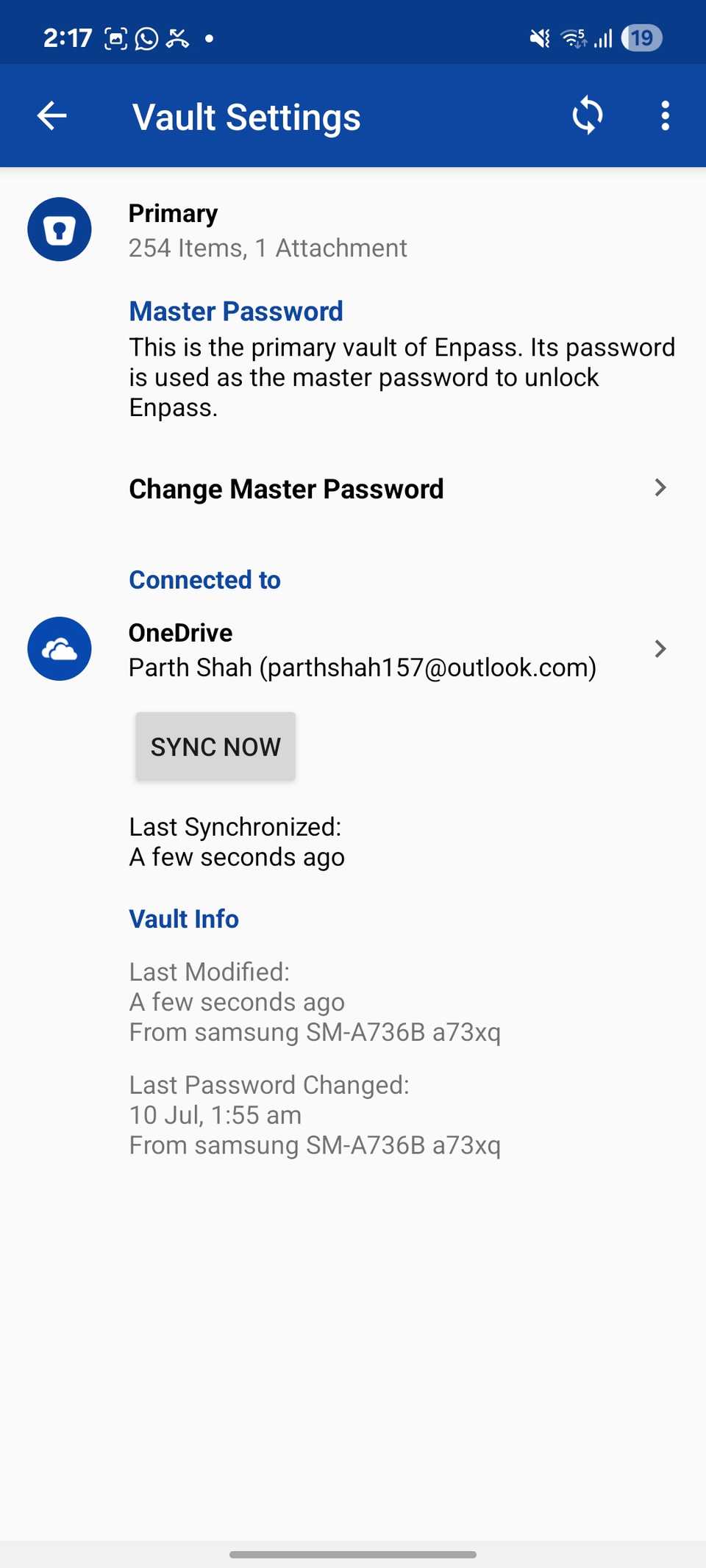 Enpass cloud sync