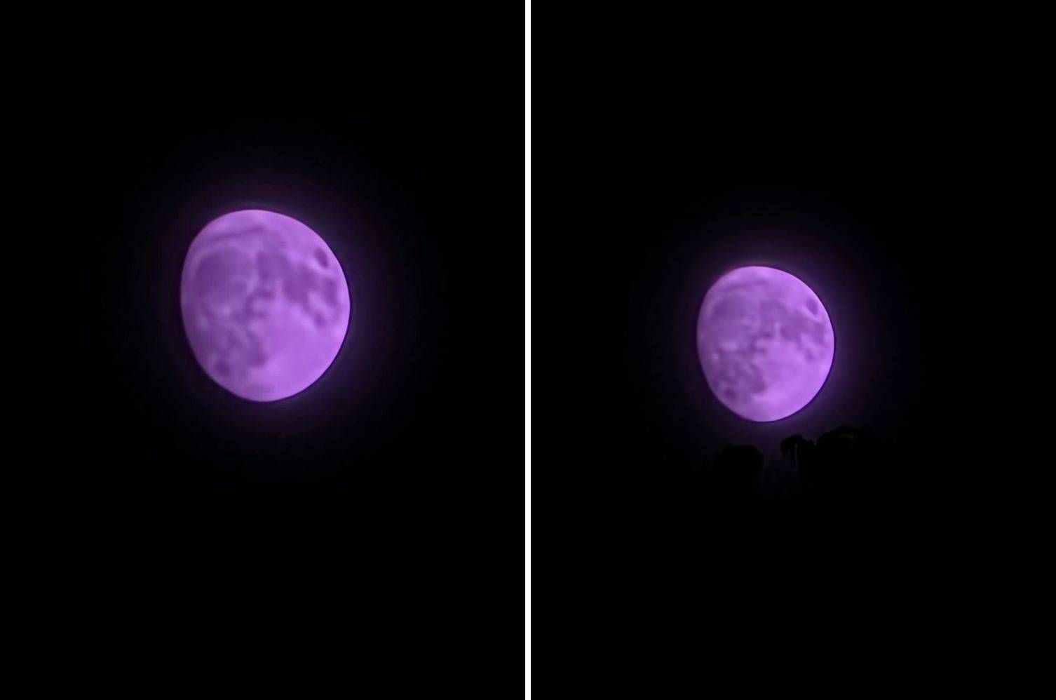 Images highlighting purple moon shots taken from the Galaxy S25 Ultra running One UI 8.