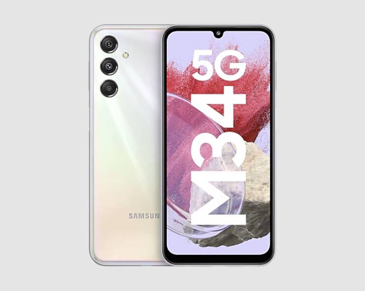 An image highlighting the Samsung Galaxy M34.