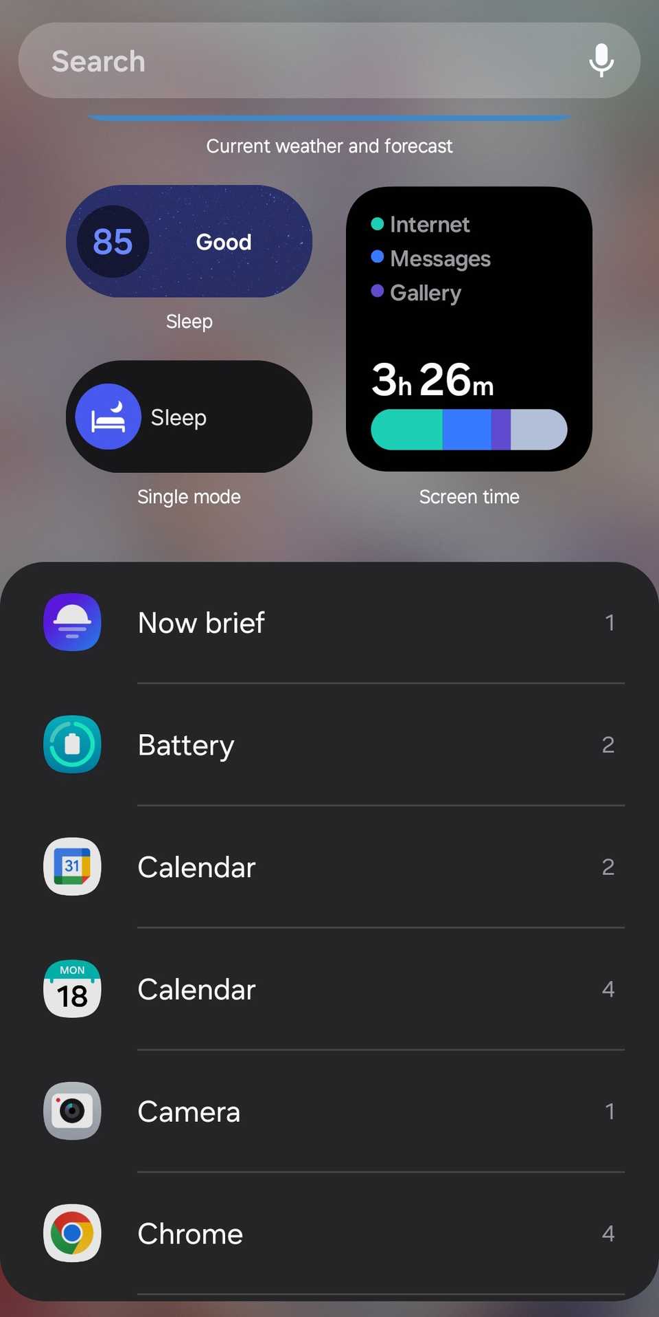 Adicionando widgets a um UI7 7 e widgets para personalizar