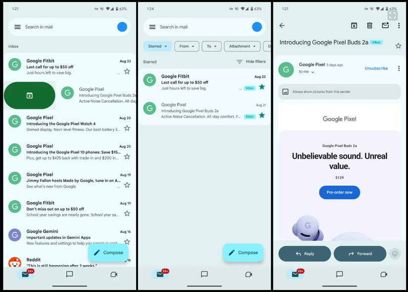 Gmail new interface