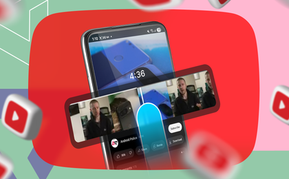 Smartphone showing YouTube’s precise seeking feature with frame-by-frame previews while dragging the progress bar.