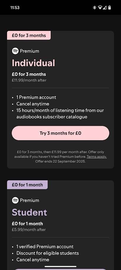 Spotify价格标题