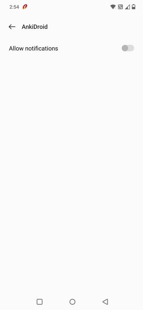 Captura de tela que exibe a opção para desativar as notificações
