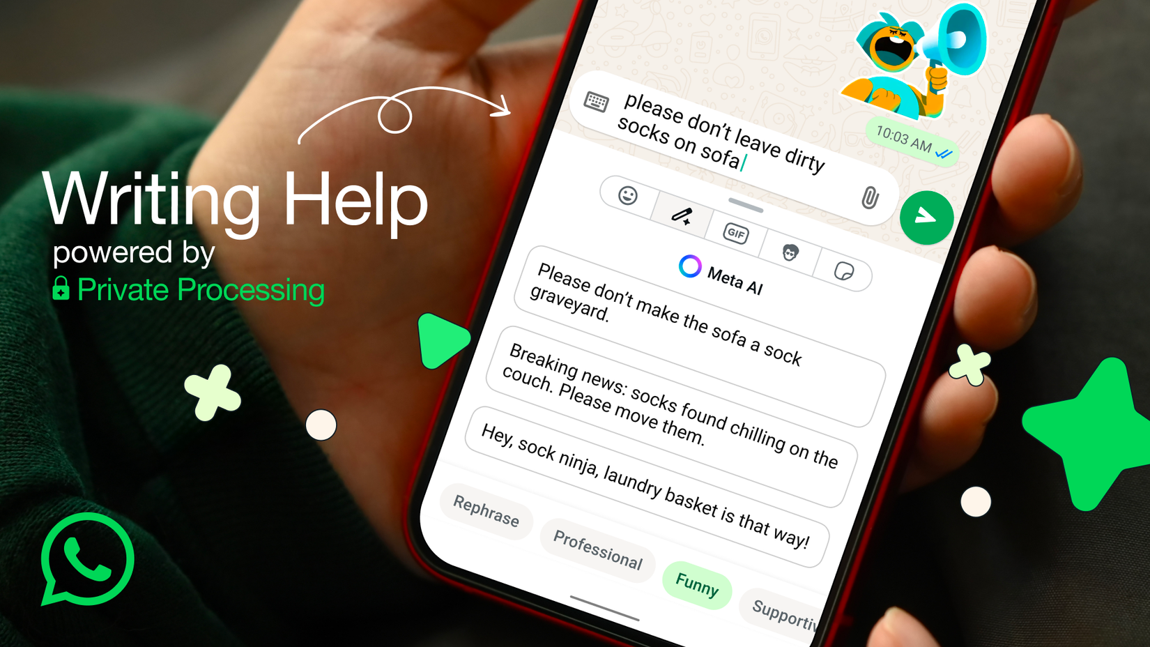 Writing Help in WhatsApp