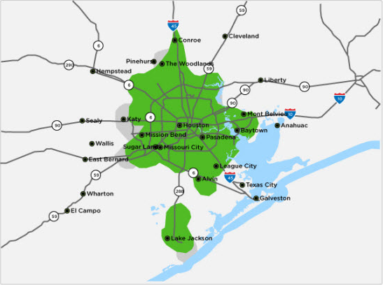 Houston 4G map
