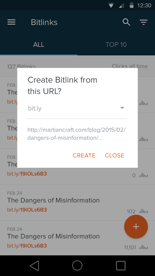 Bitly shortens the wait and releases its official Android app