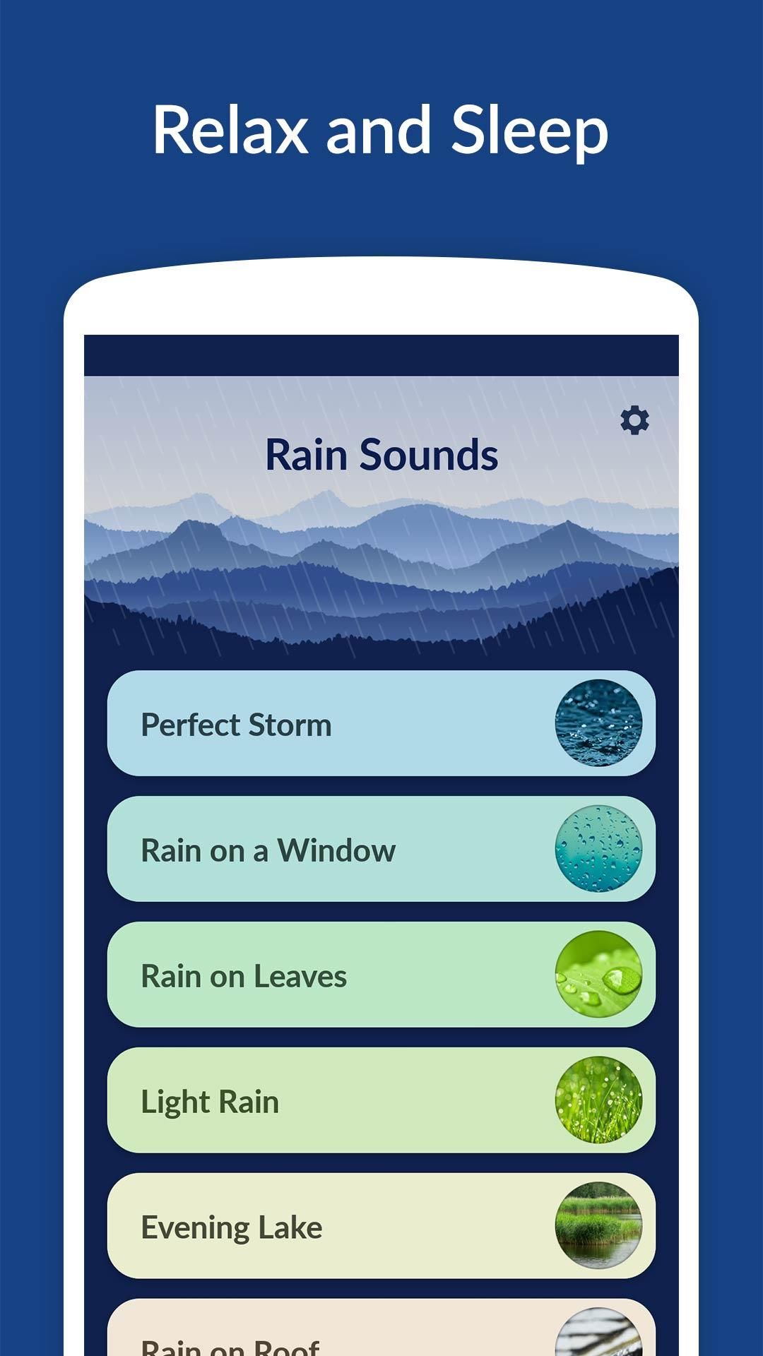 rain sounds app screenshot