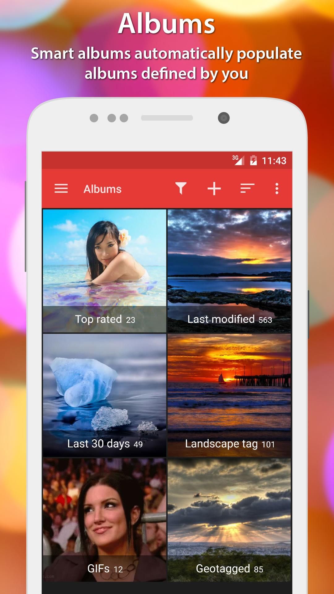 screenshot of fstop app home page showing a selection of photos