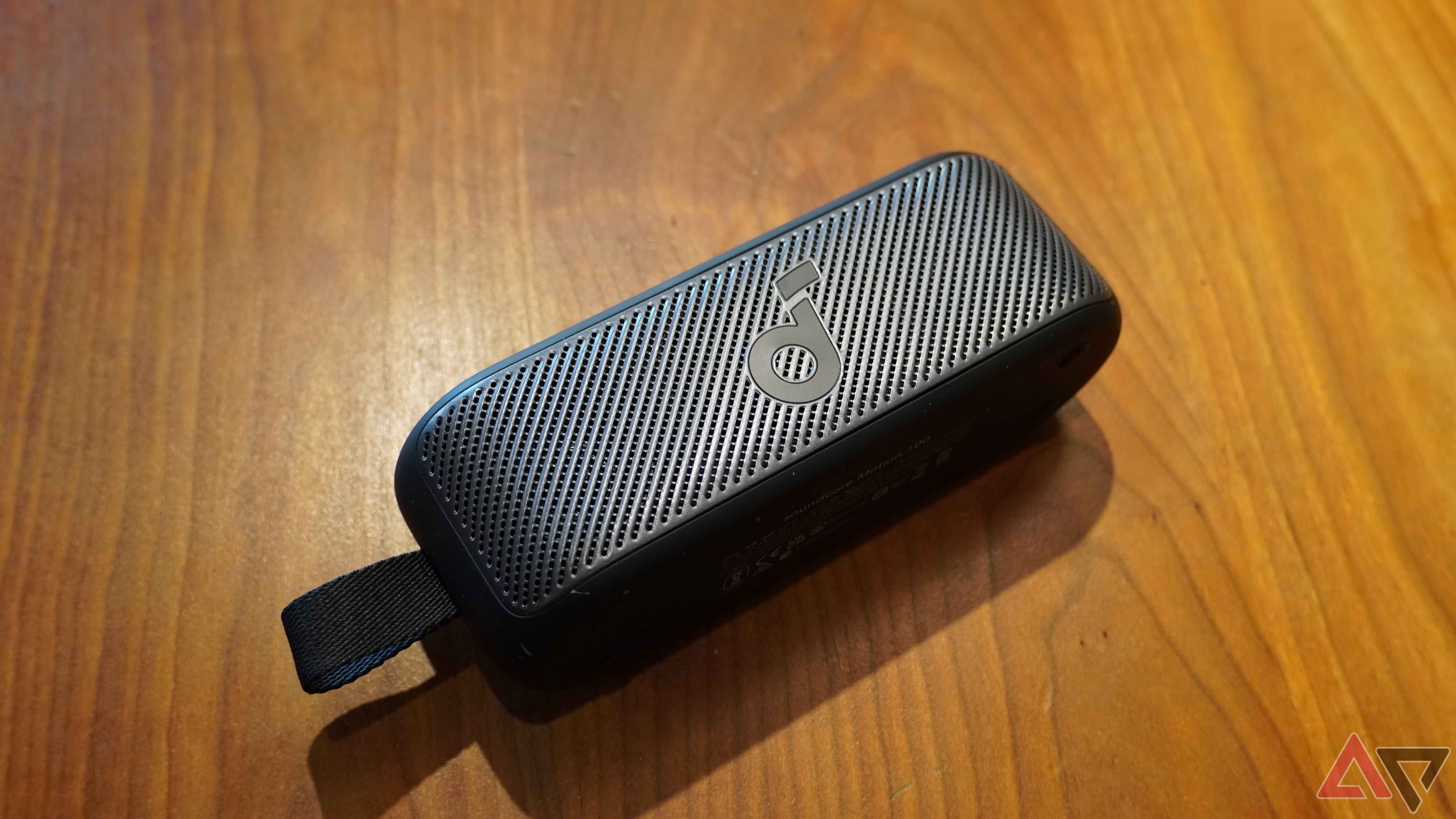 Anker Soundcore Motion 100 Bluetooth speaker on a table