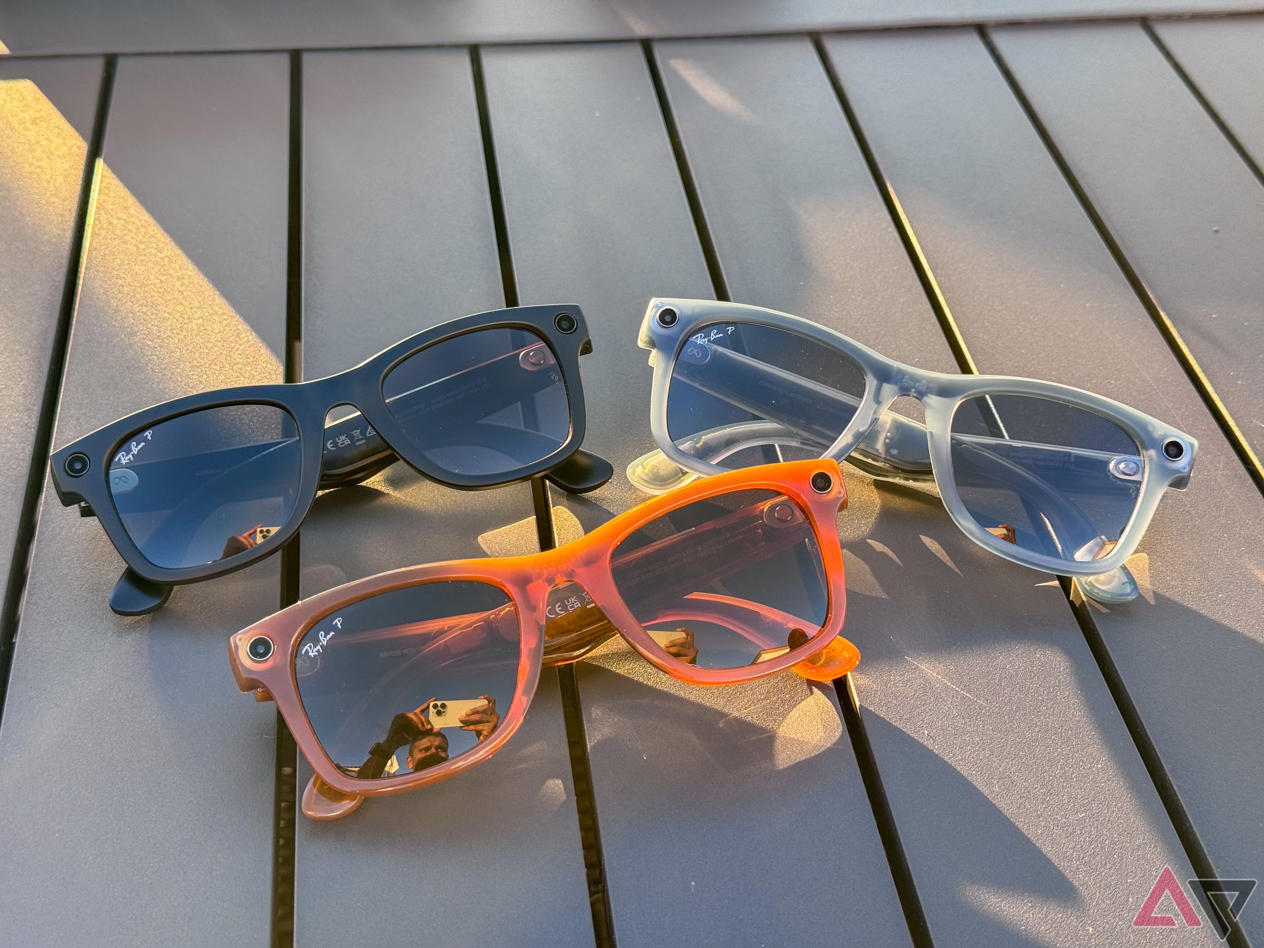 Three pairs of Ray-Ban sunglasses