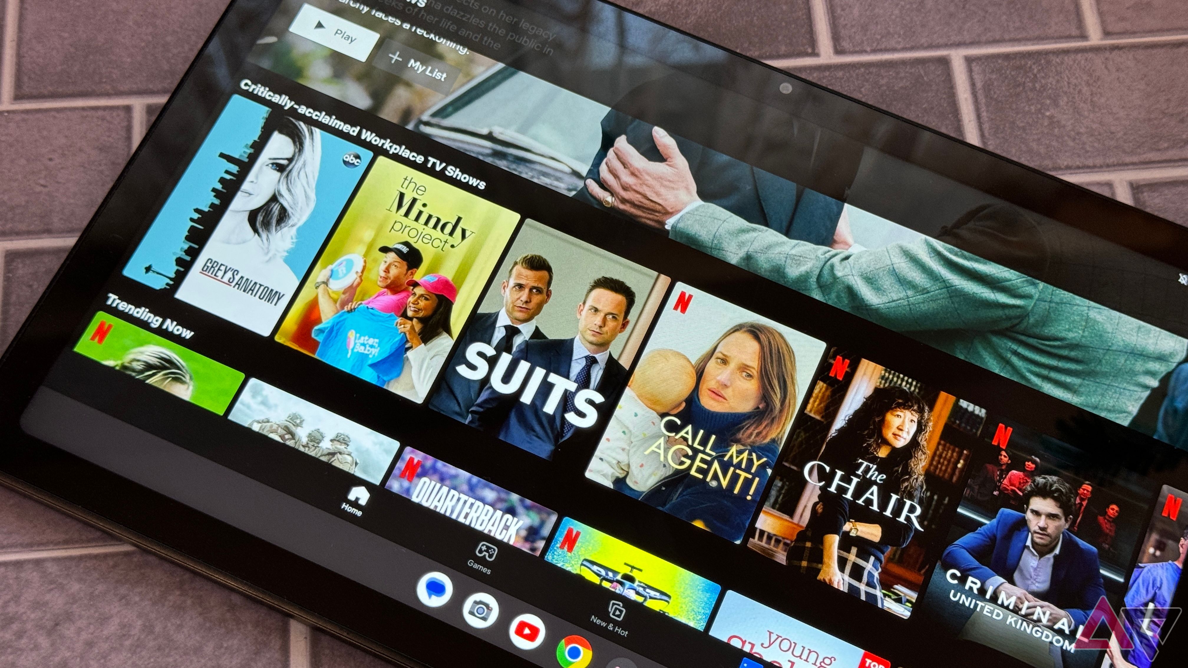 Netflix running on the T-Mobile Revvl Tab 