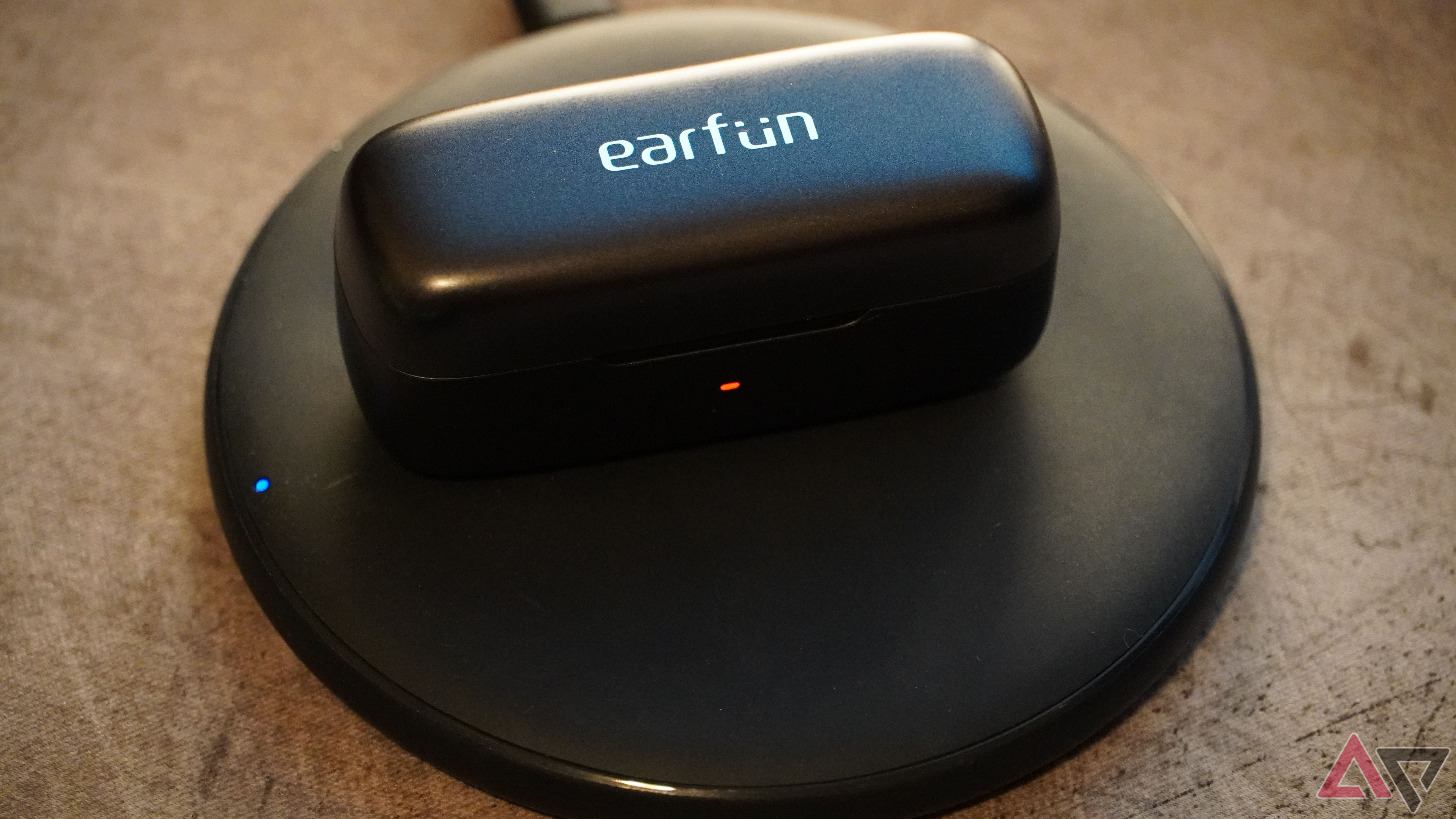 EarFun Free Pro 3 on a wireless charger