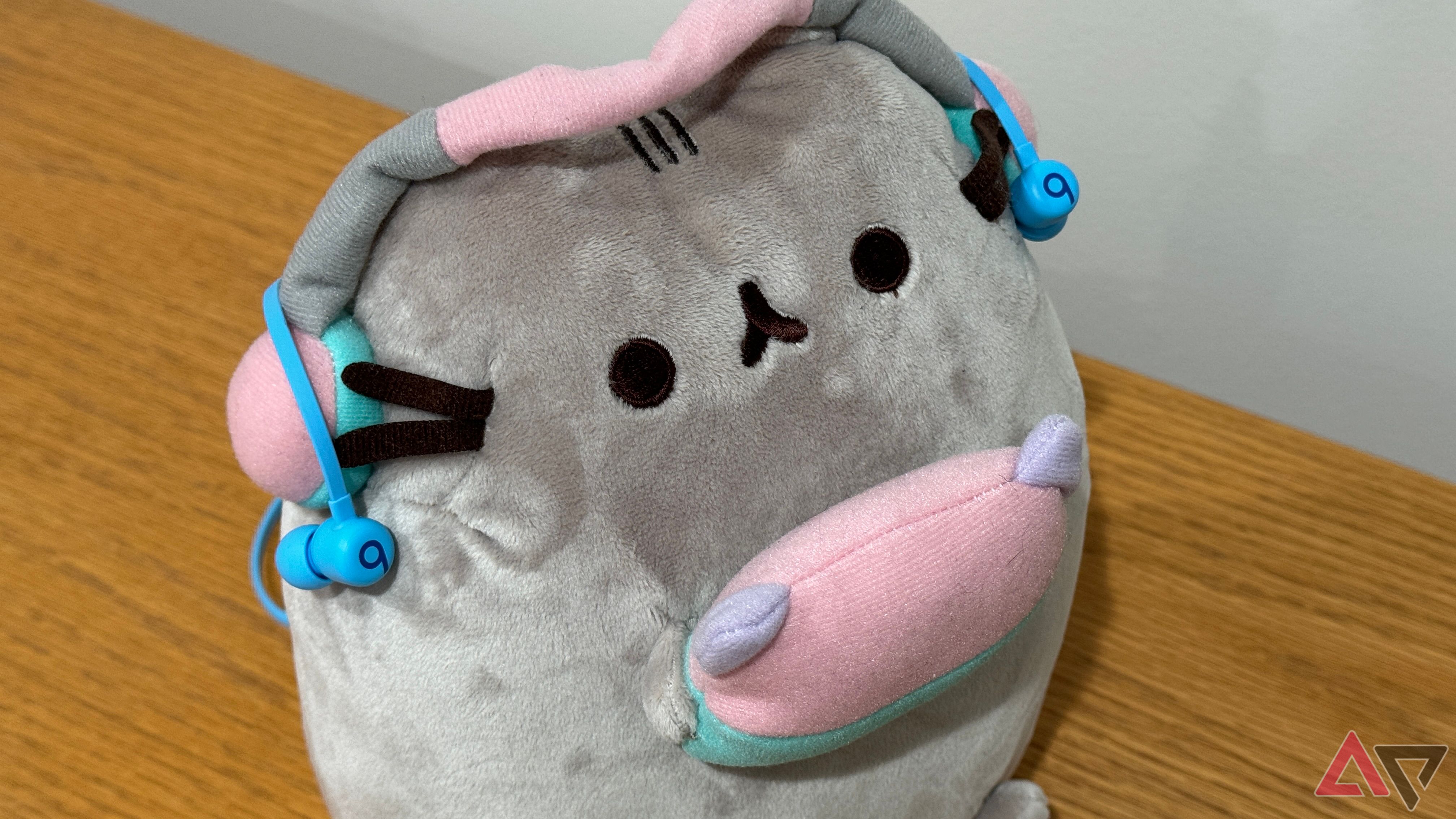 Beats Flex being worn by Pusheen the Cat