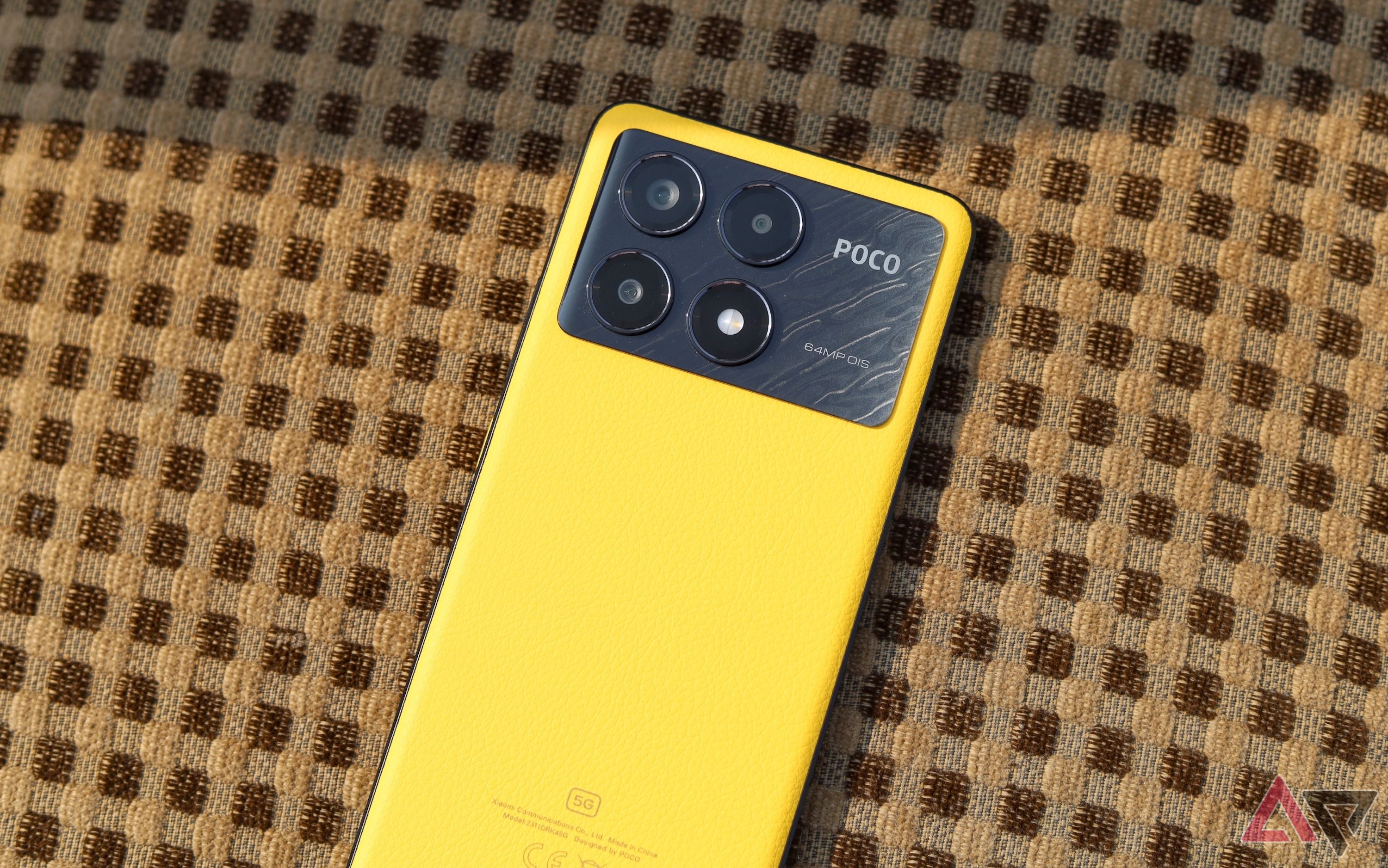 Poco X6 camera lying face down showing the cameras