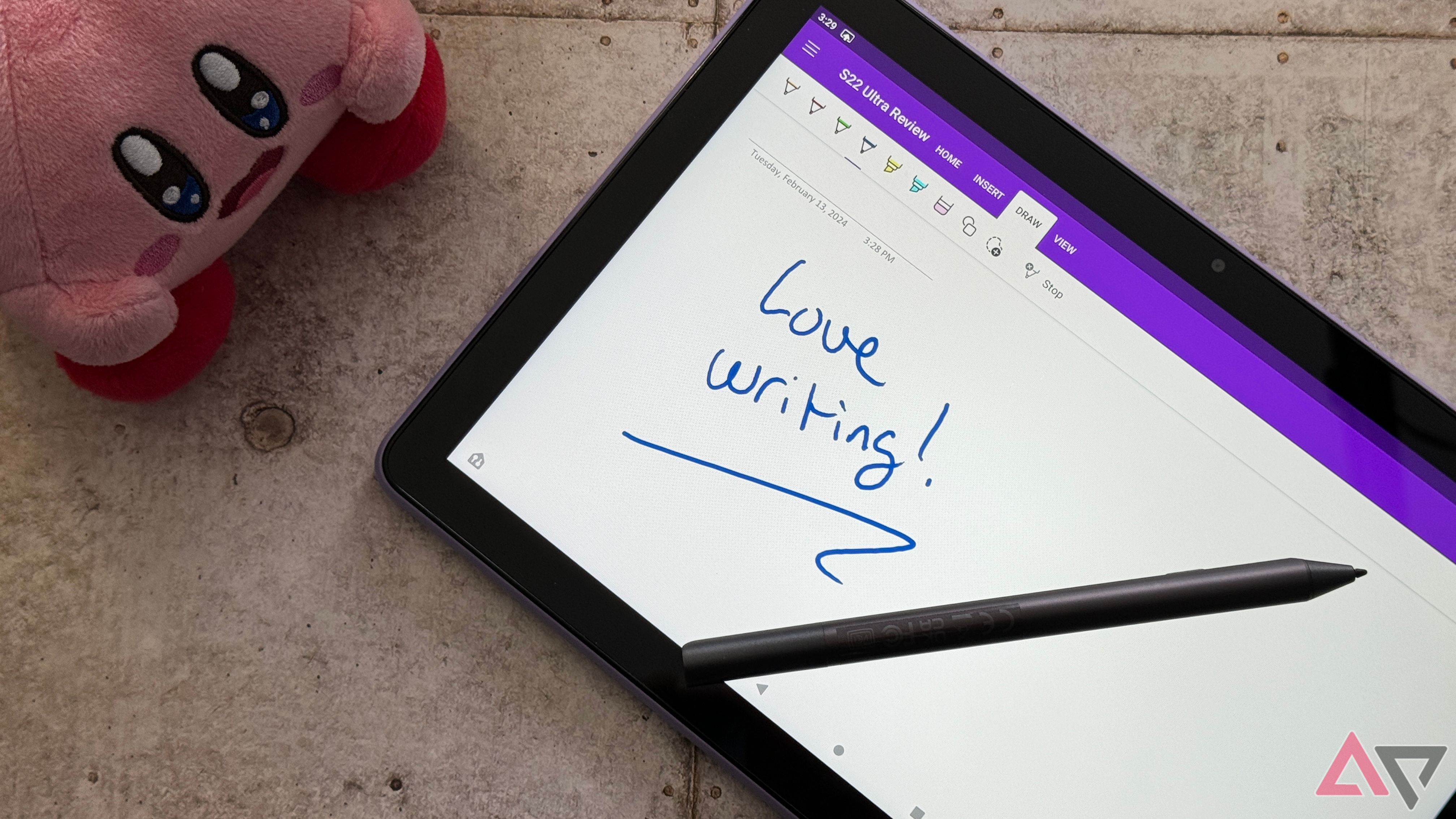 Stylus writing on the Amazon Fire HD 10