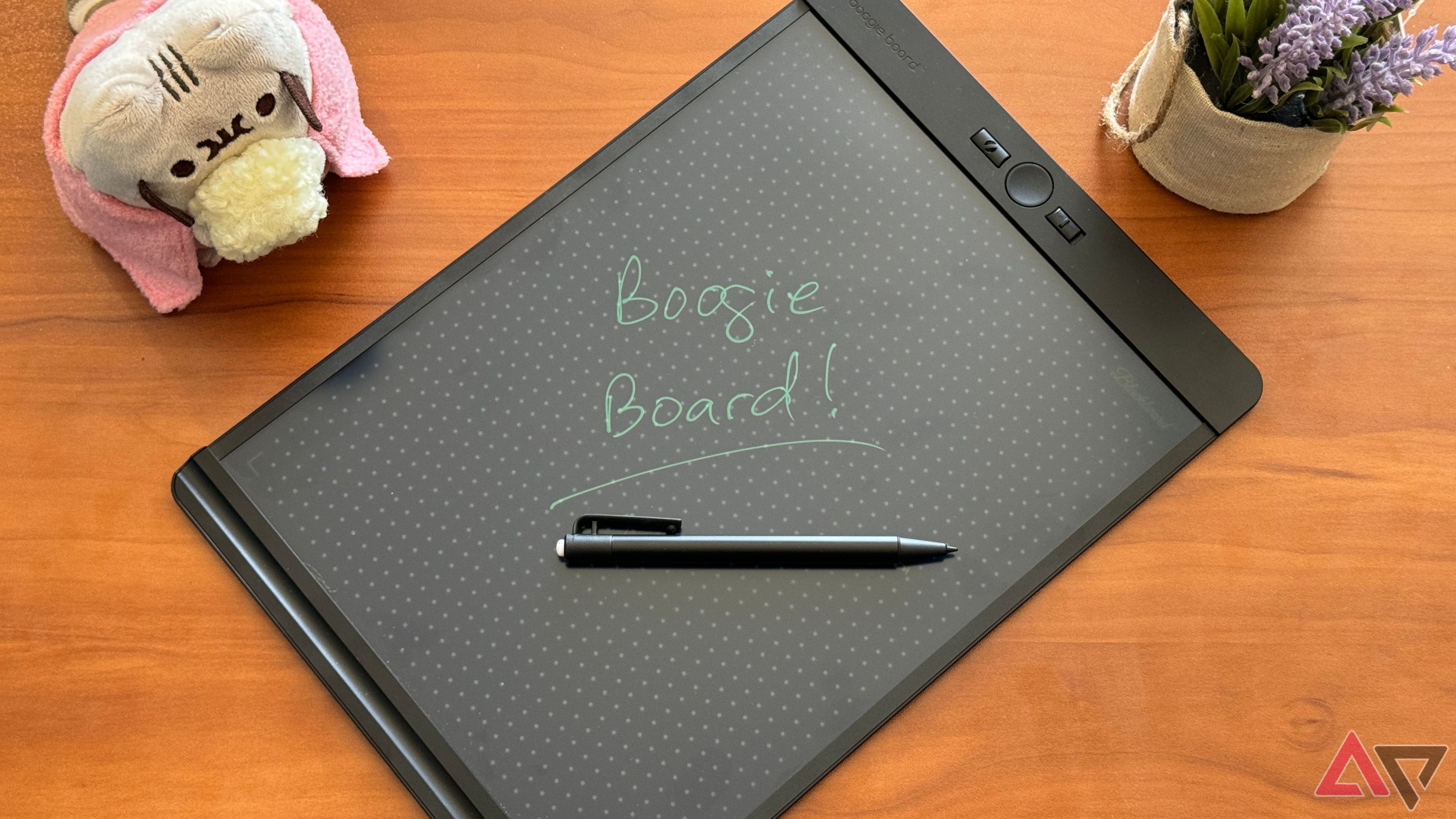 Writing on the Boogie Board Blackboard LCD screen