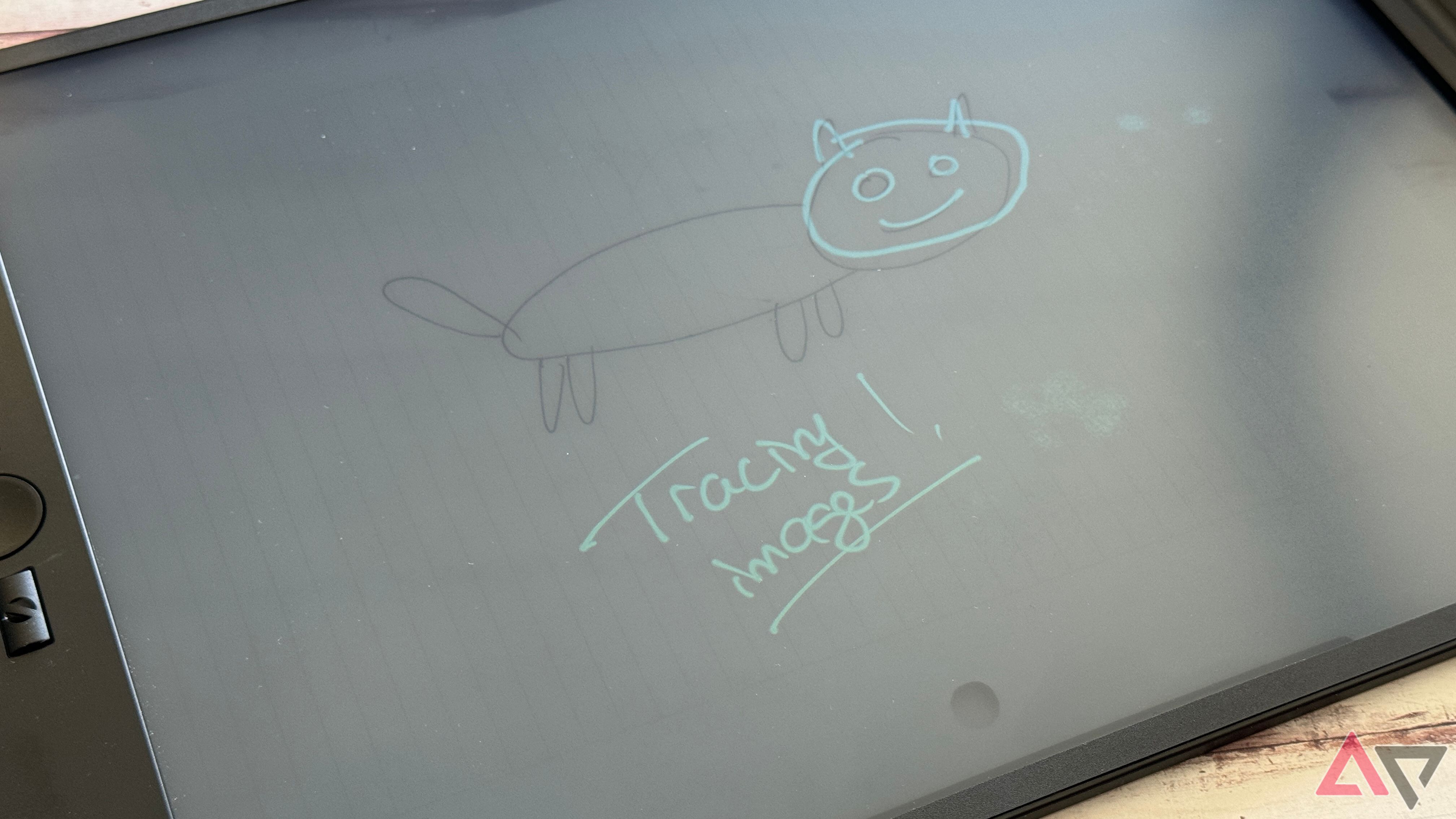 Tracing displayed on the Boogie Board Blackboard