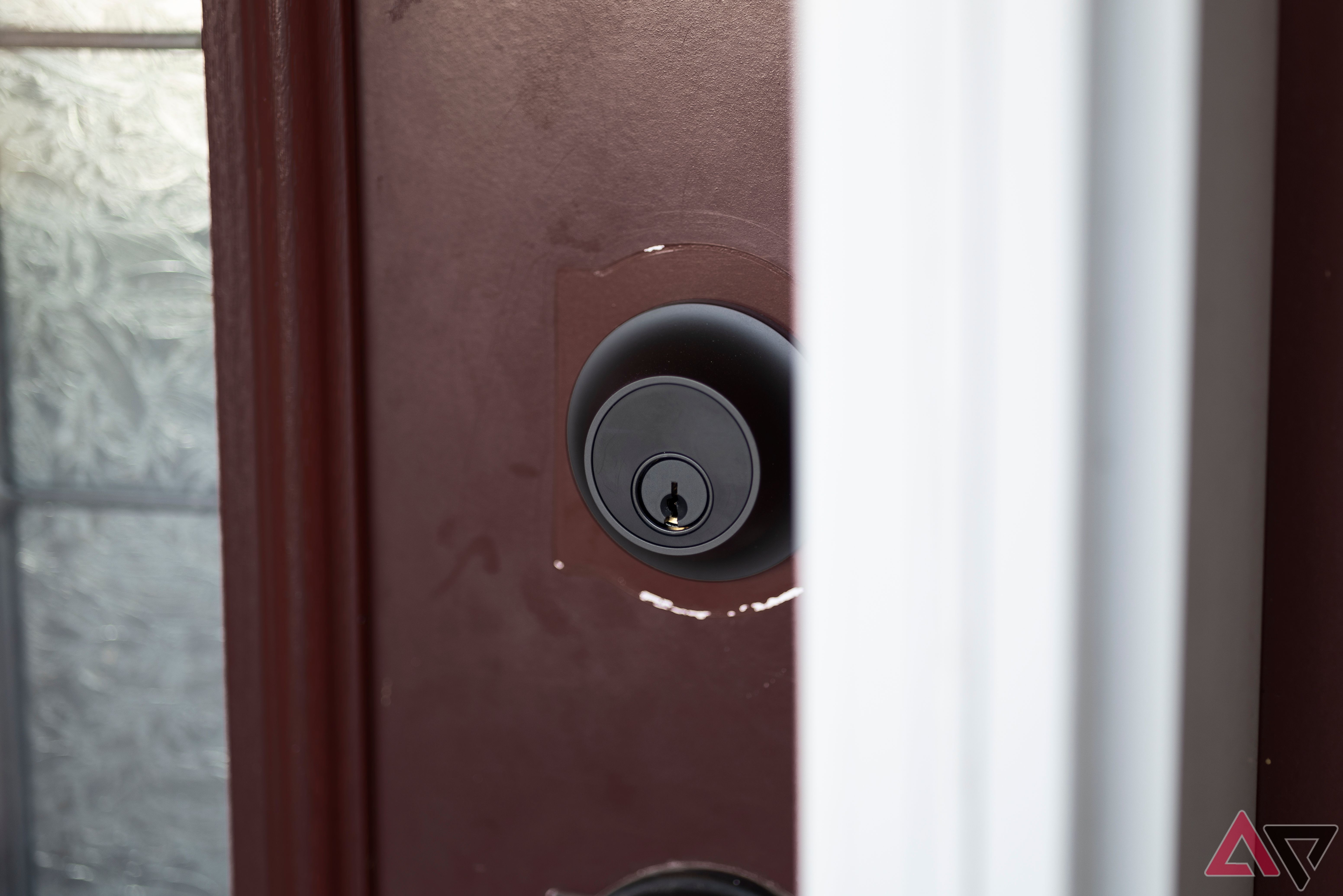 Close up outside view of Level Lock+ Connect deadbolt