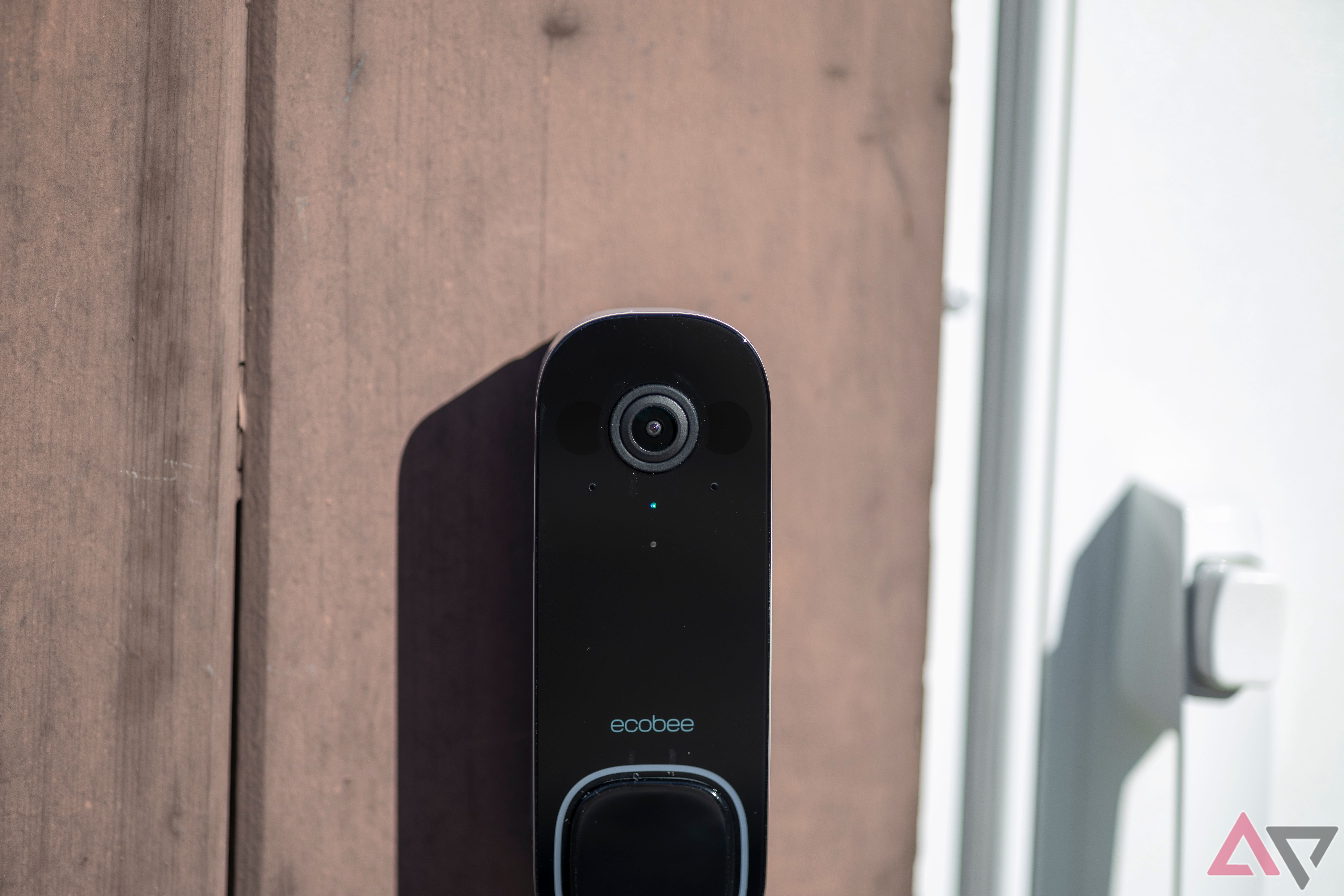 Close up view of Ecobee Smart Doorbell Camera (Wired) lens