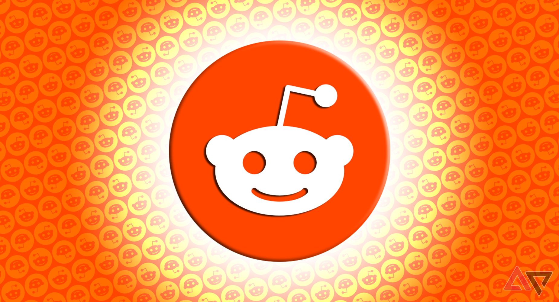 Reddit logo over a field of Reddit logos