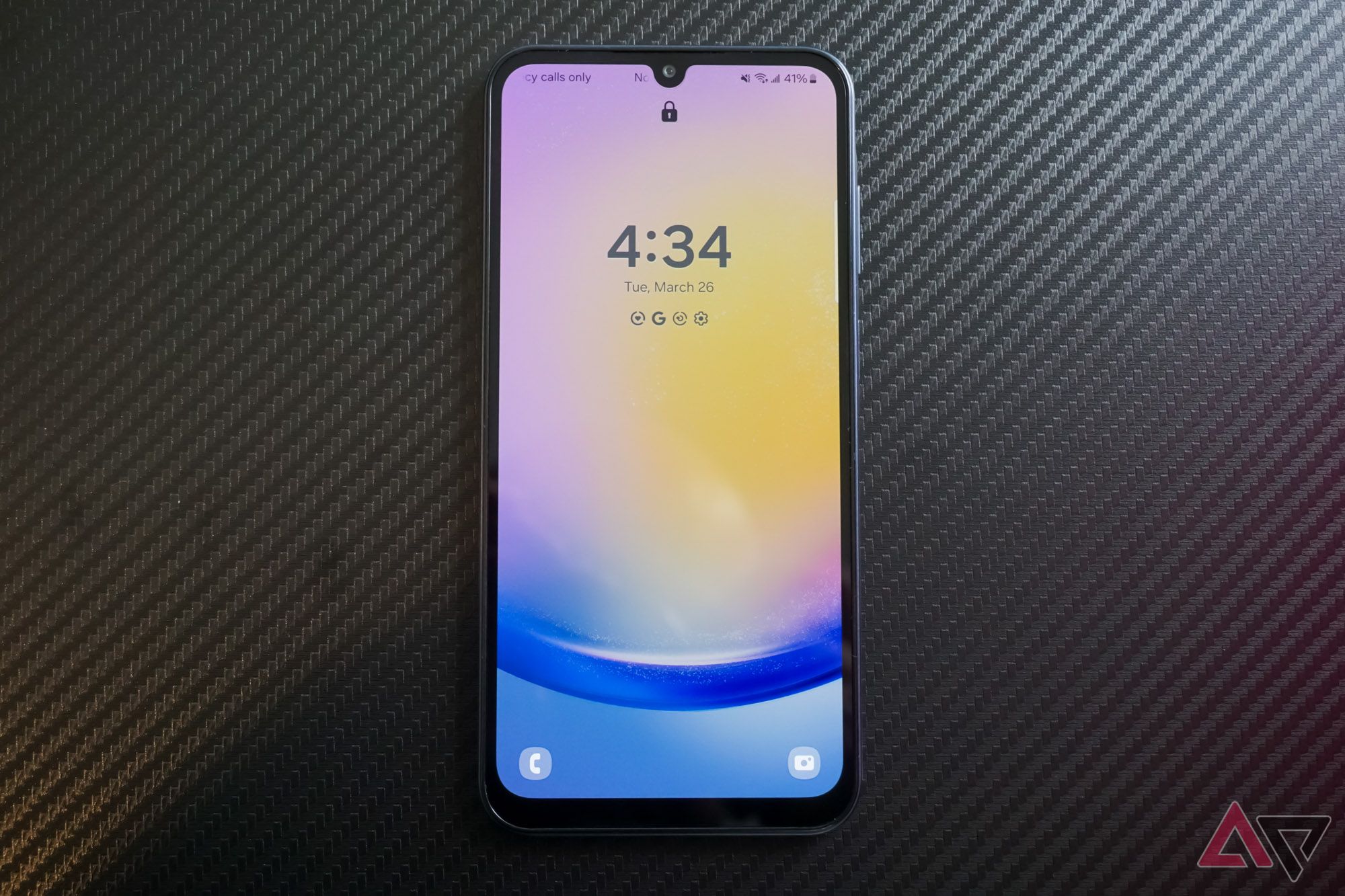 The front of the Galaxy A25.