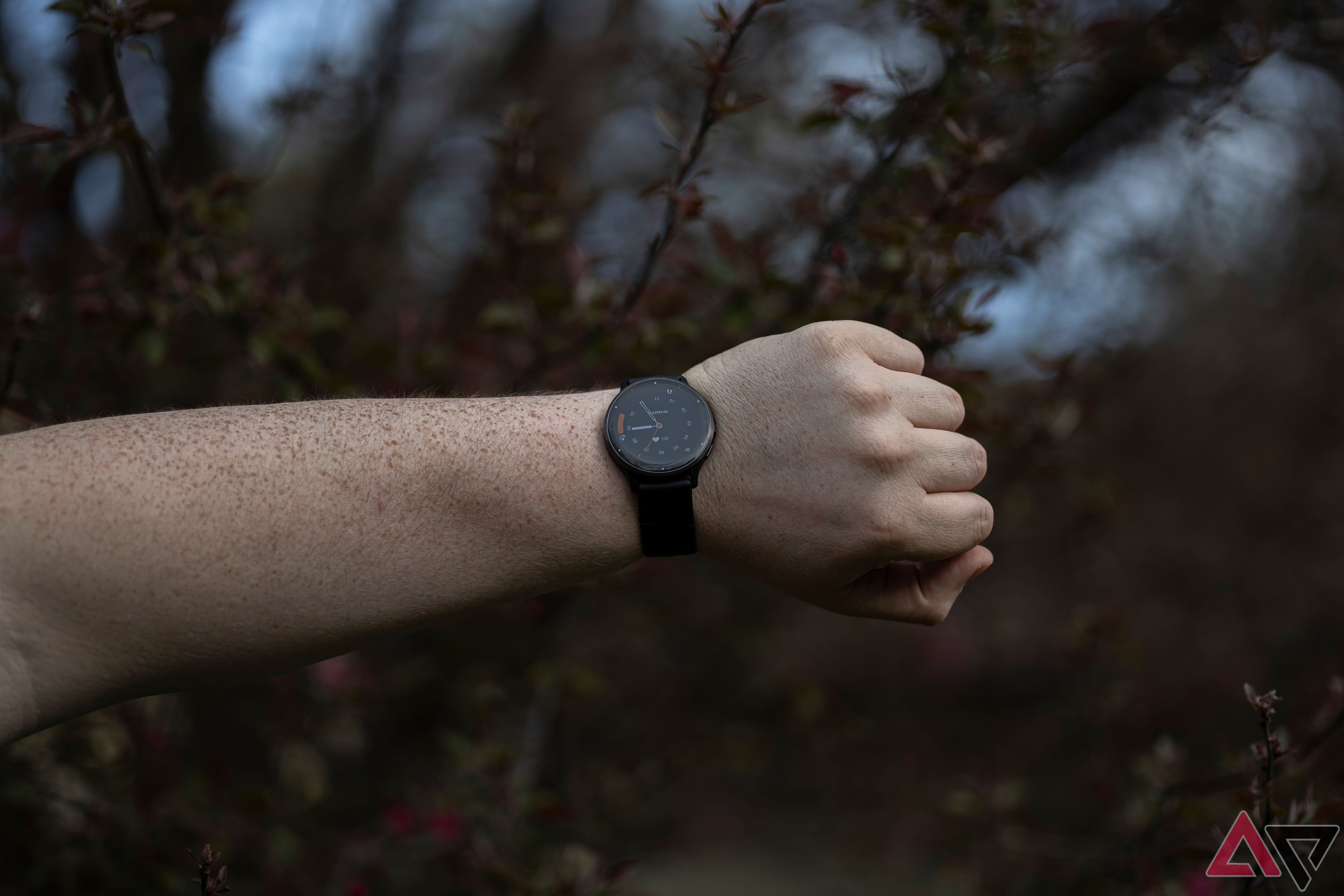 Man's arm wearing Garmin Venu 3 smartwatch