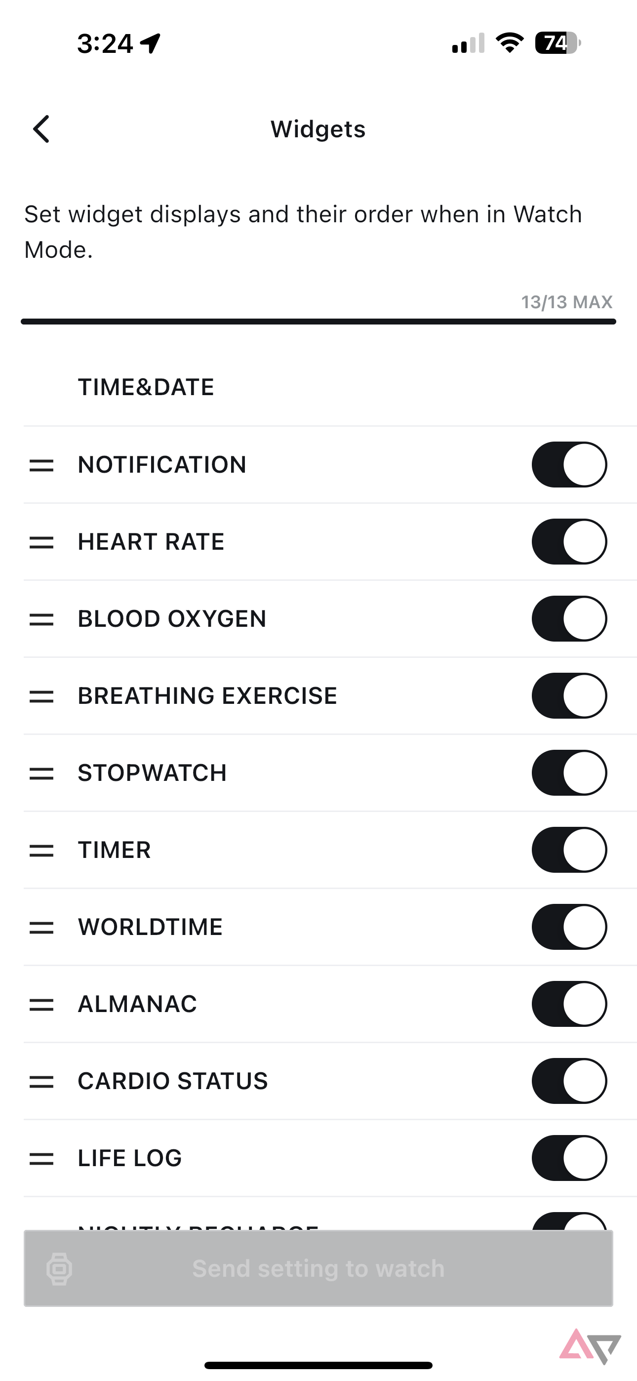 Casio G-Shock Move DWH5600 Tool Settings