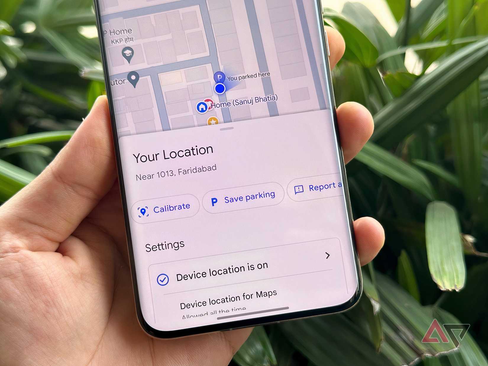 image showcasing how to save parking location on Google Maps