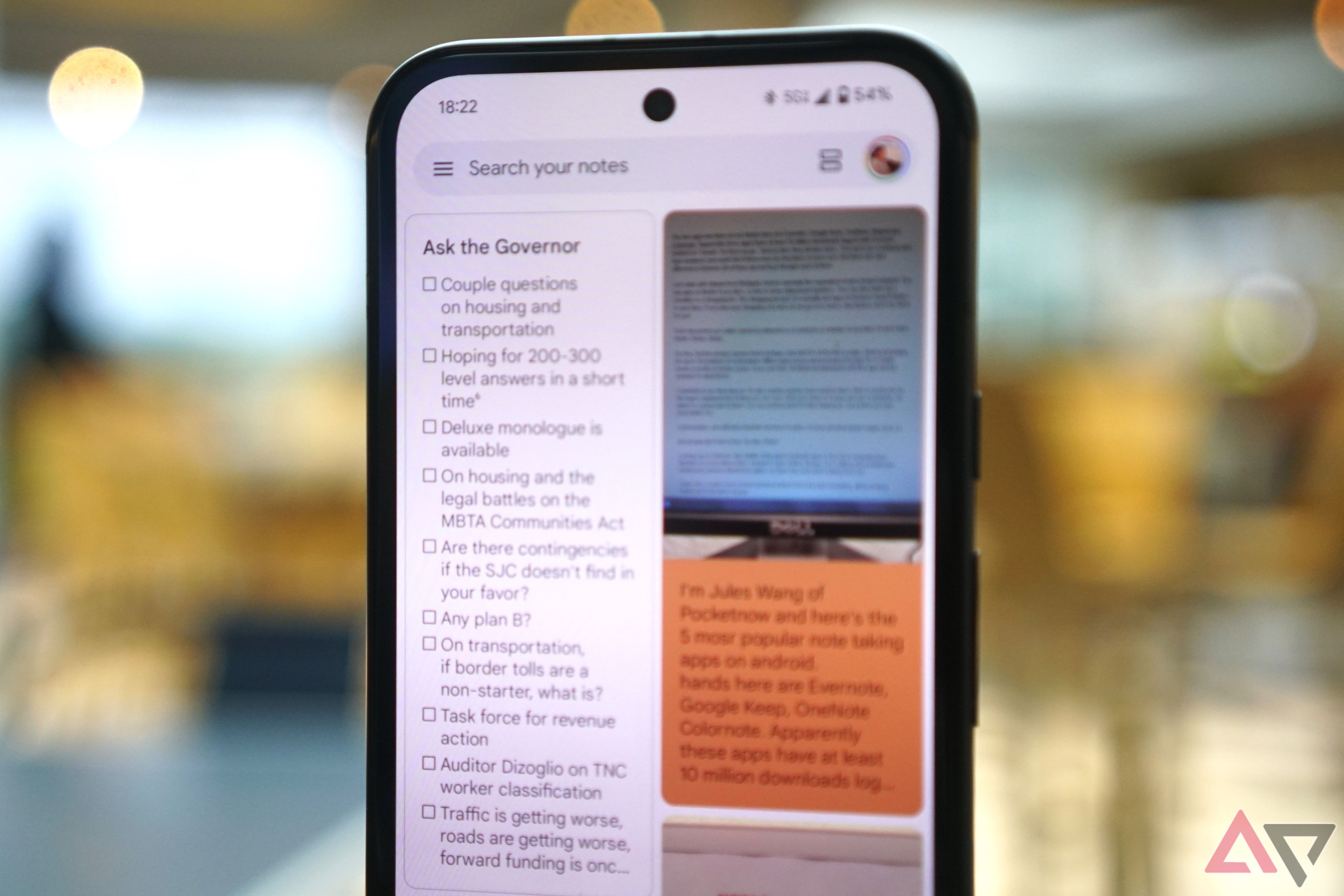 A mosaic of lists and notes in the Google Keep app.