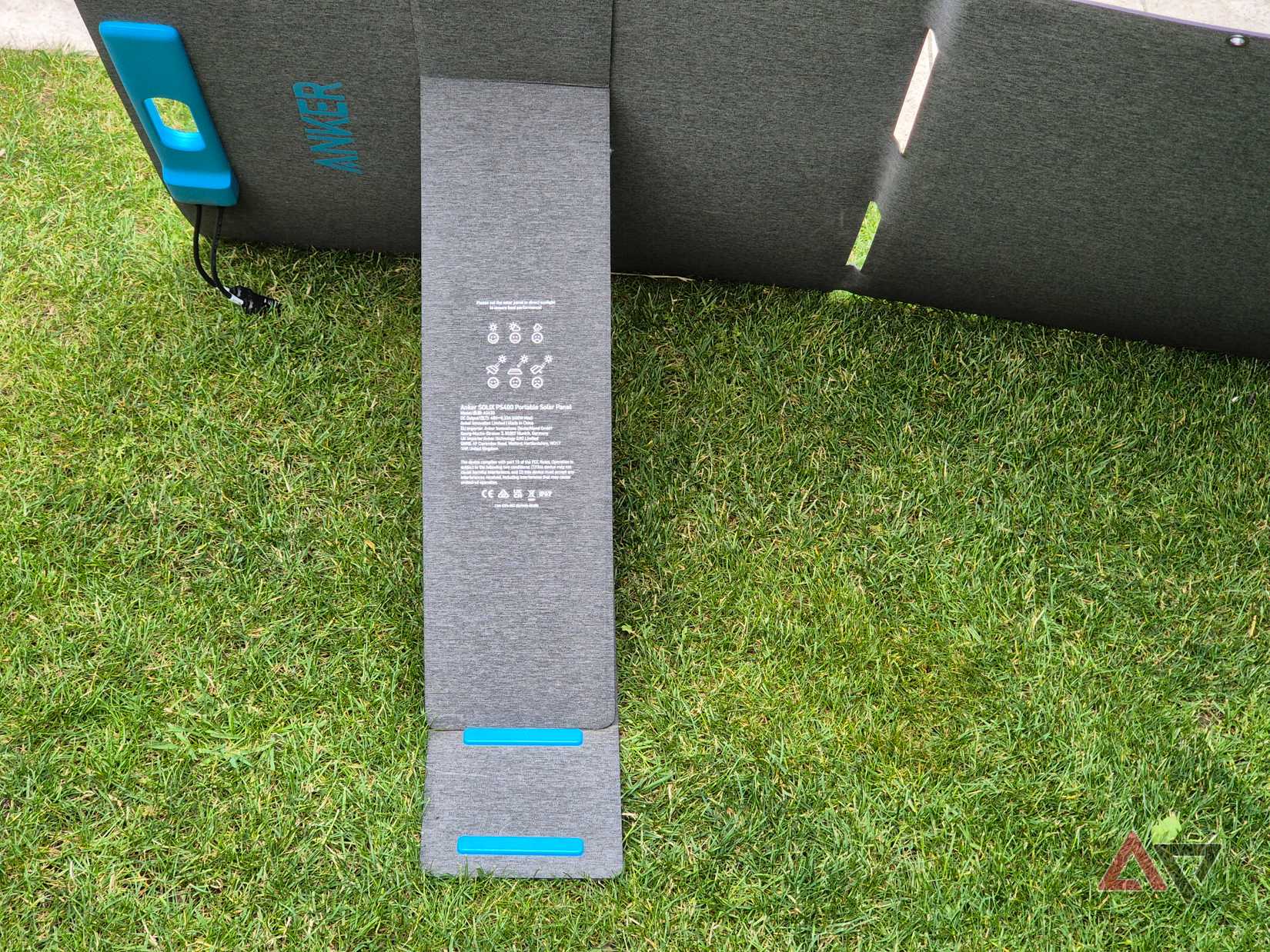 Anker Solix Solar Panel stands on the grass