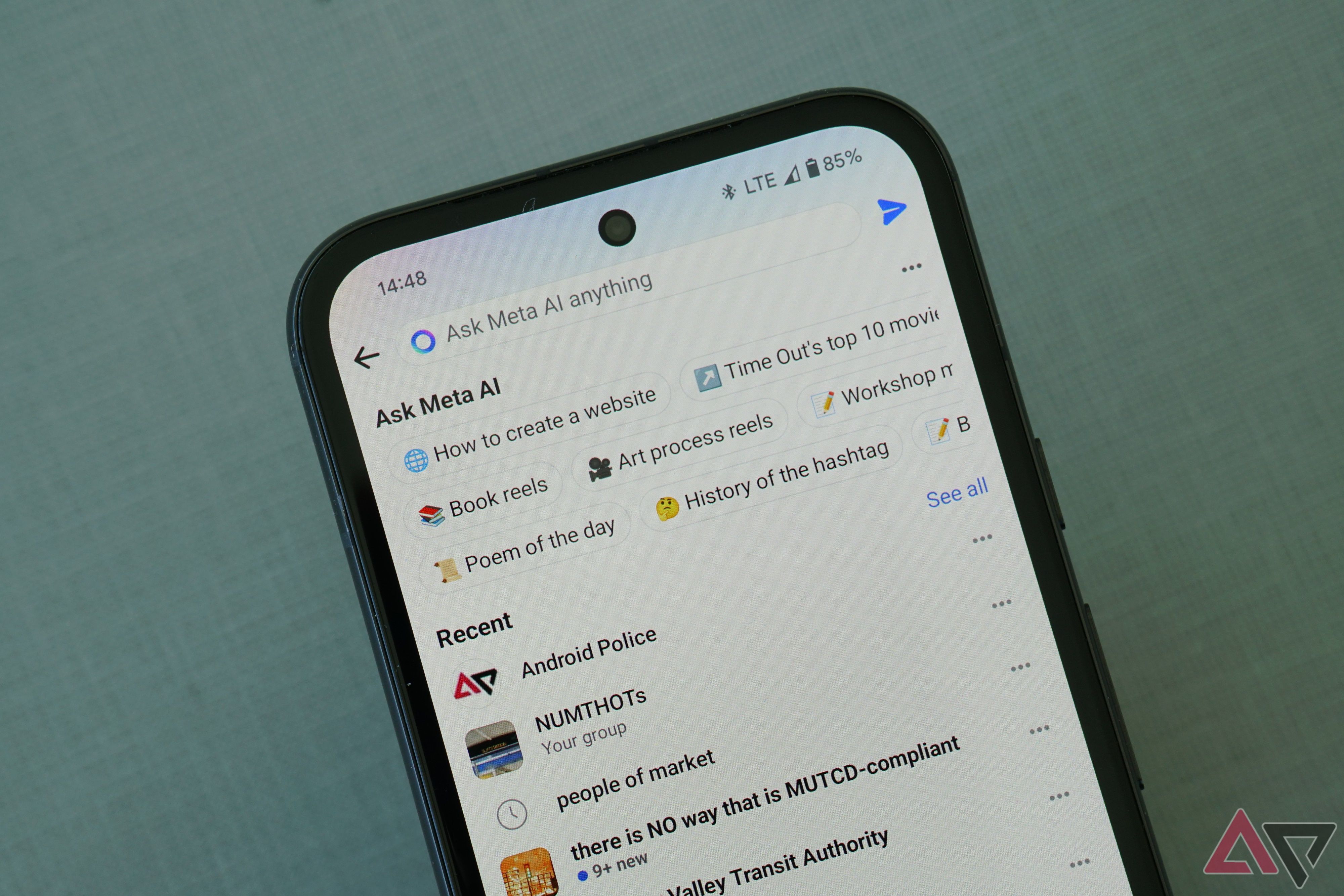 The search bar in the Facebook app has been rebranded to 