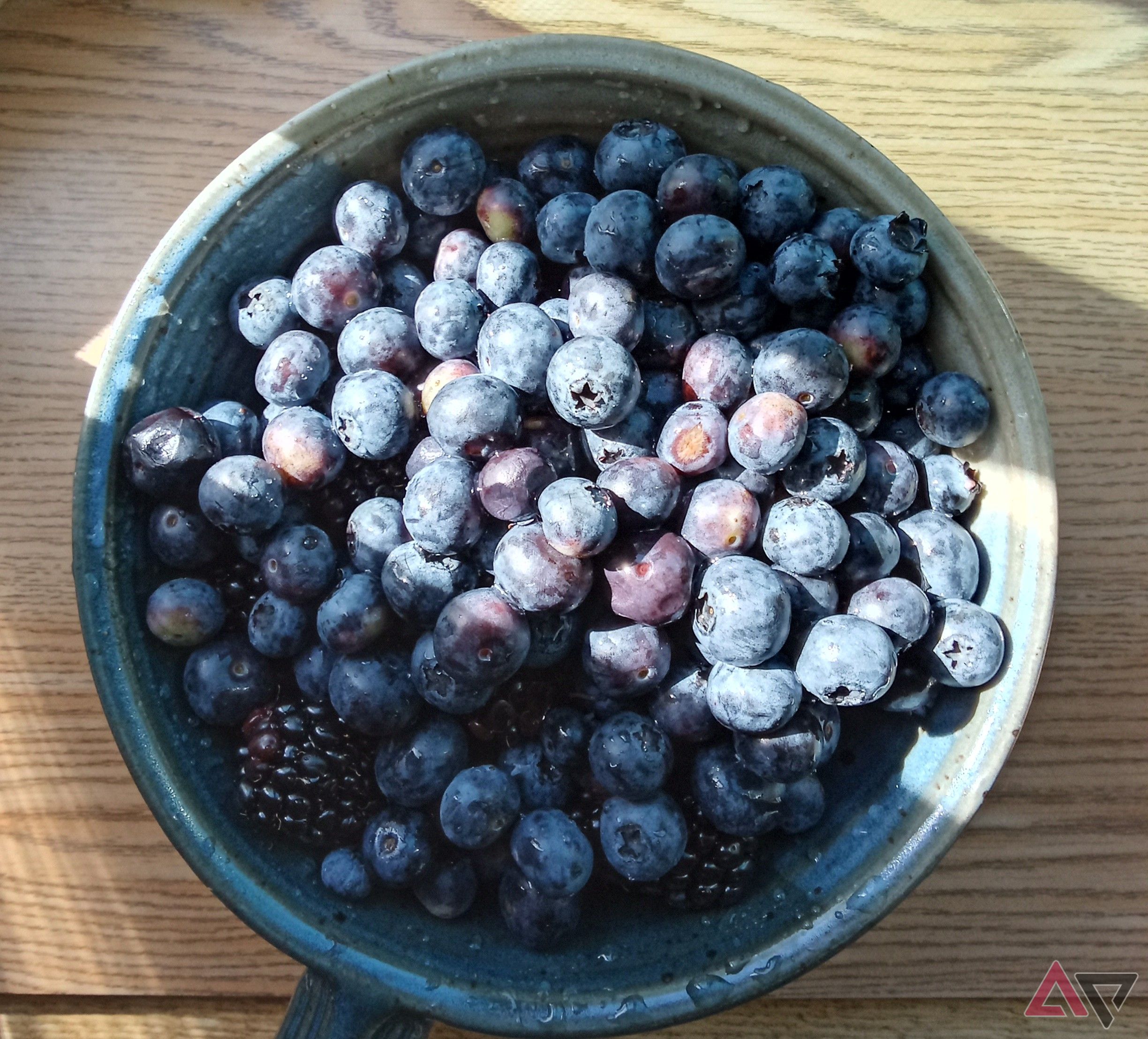 Bowl of blueberries and blackberries