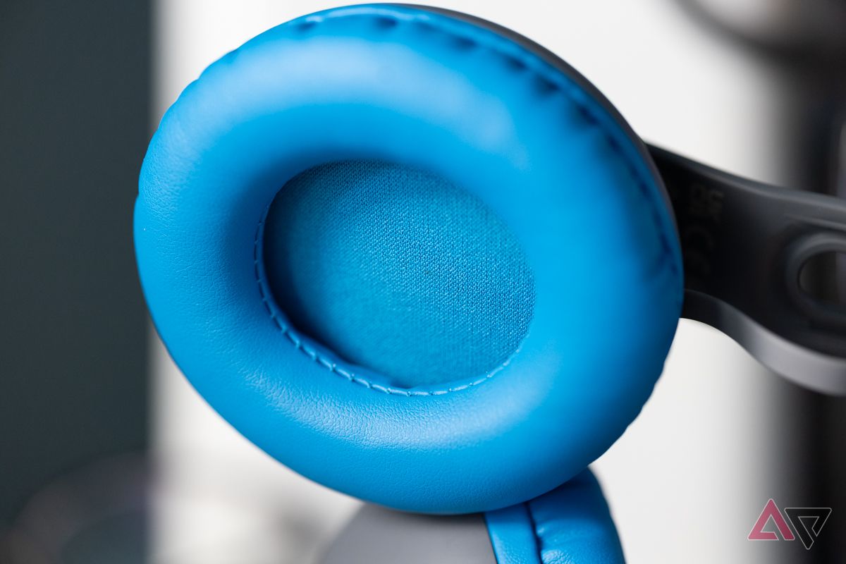 The ear cup of JLab JBuddies Studio 2 headphones