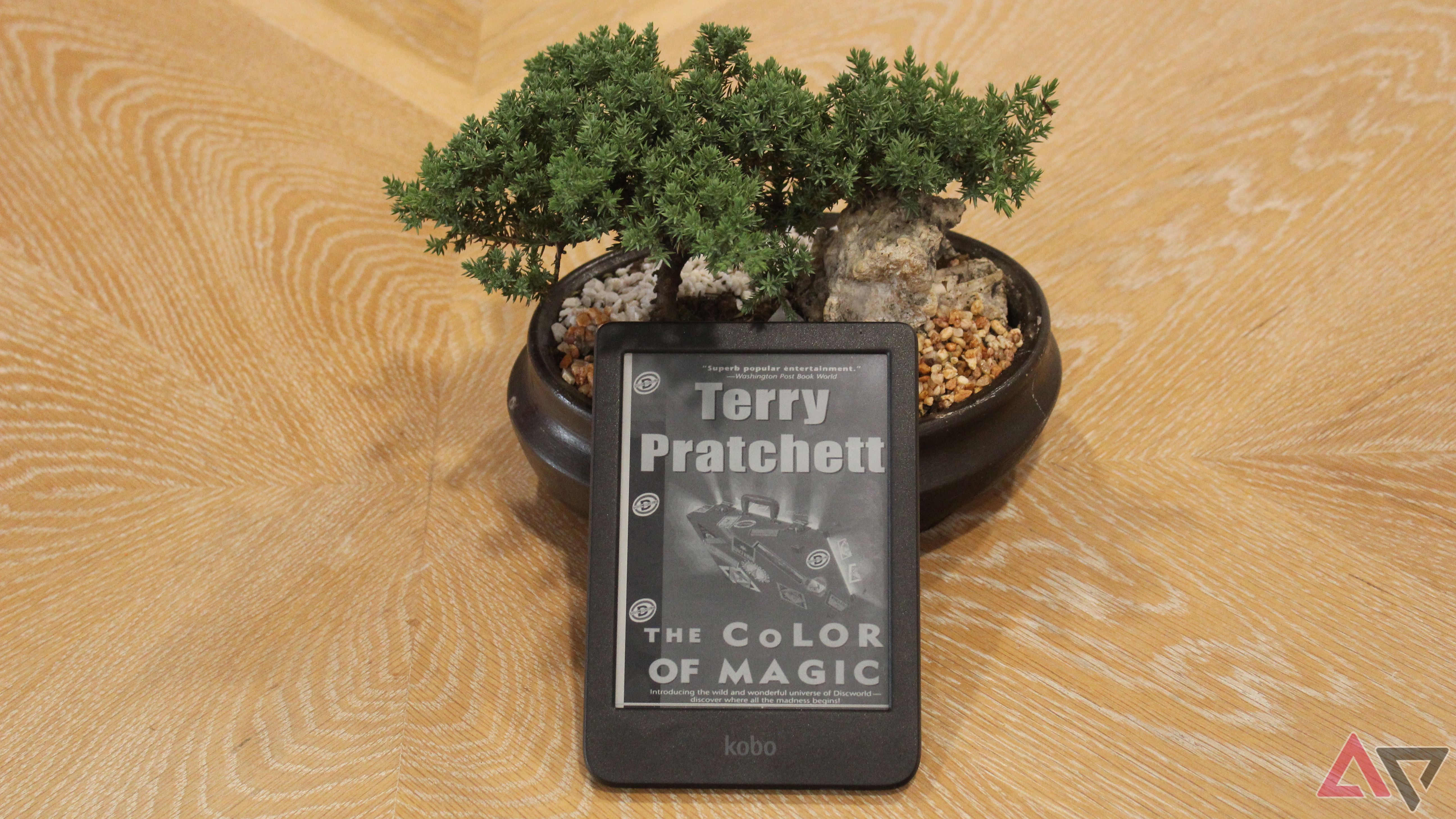 Kobo Clara BW on a bonsai