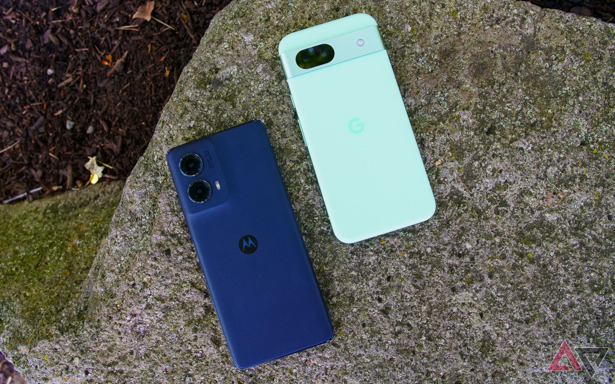 Moto Edge side by side with the Google Pixel 8a