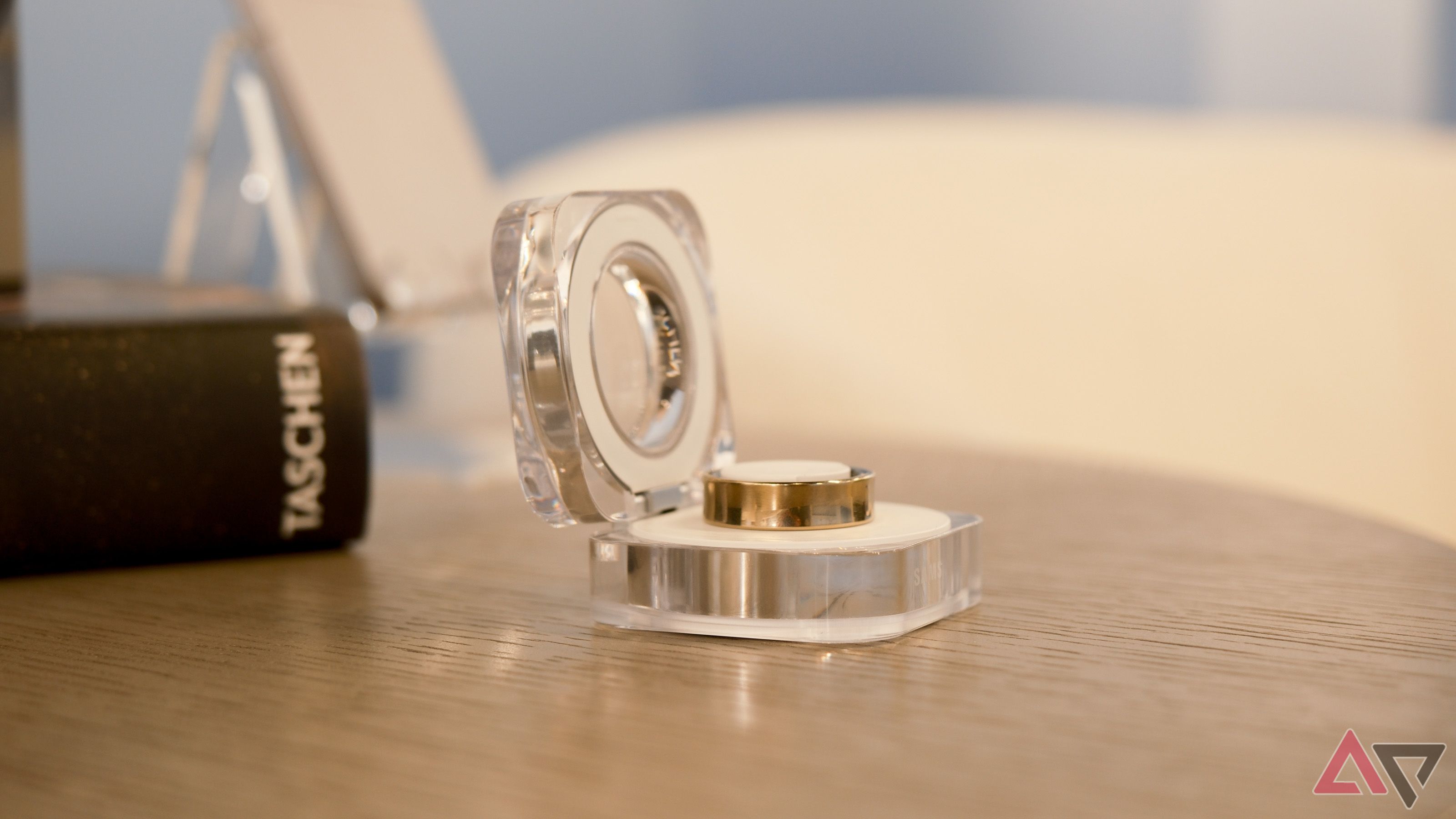 The Galaxy Ring charging in its case.