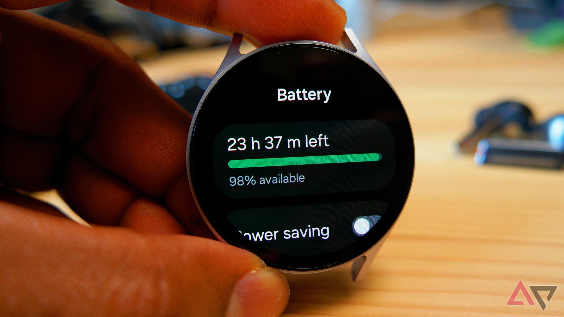 Displays estimated battery life for Samsung Galaxy Watch 7 watch only