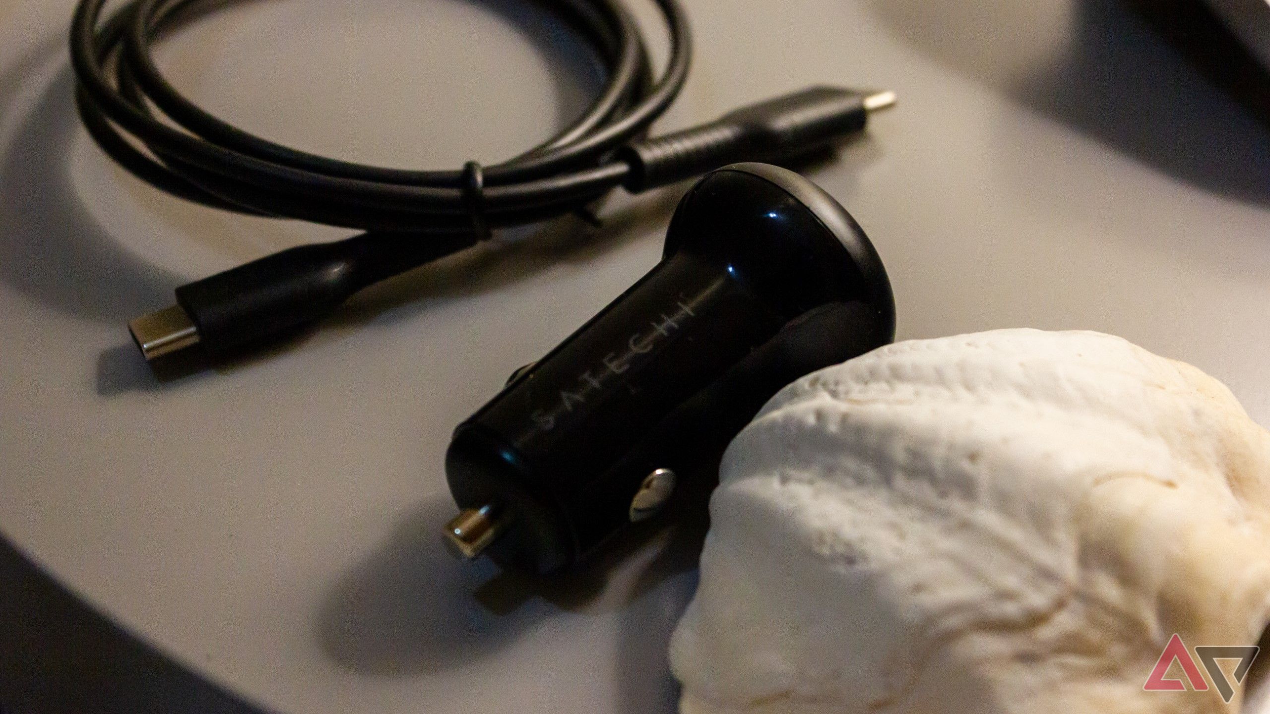 Satechi's 12V to USB-C adapter with the included cable 