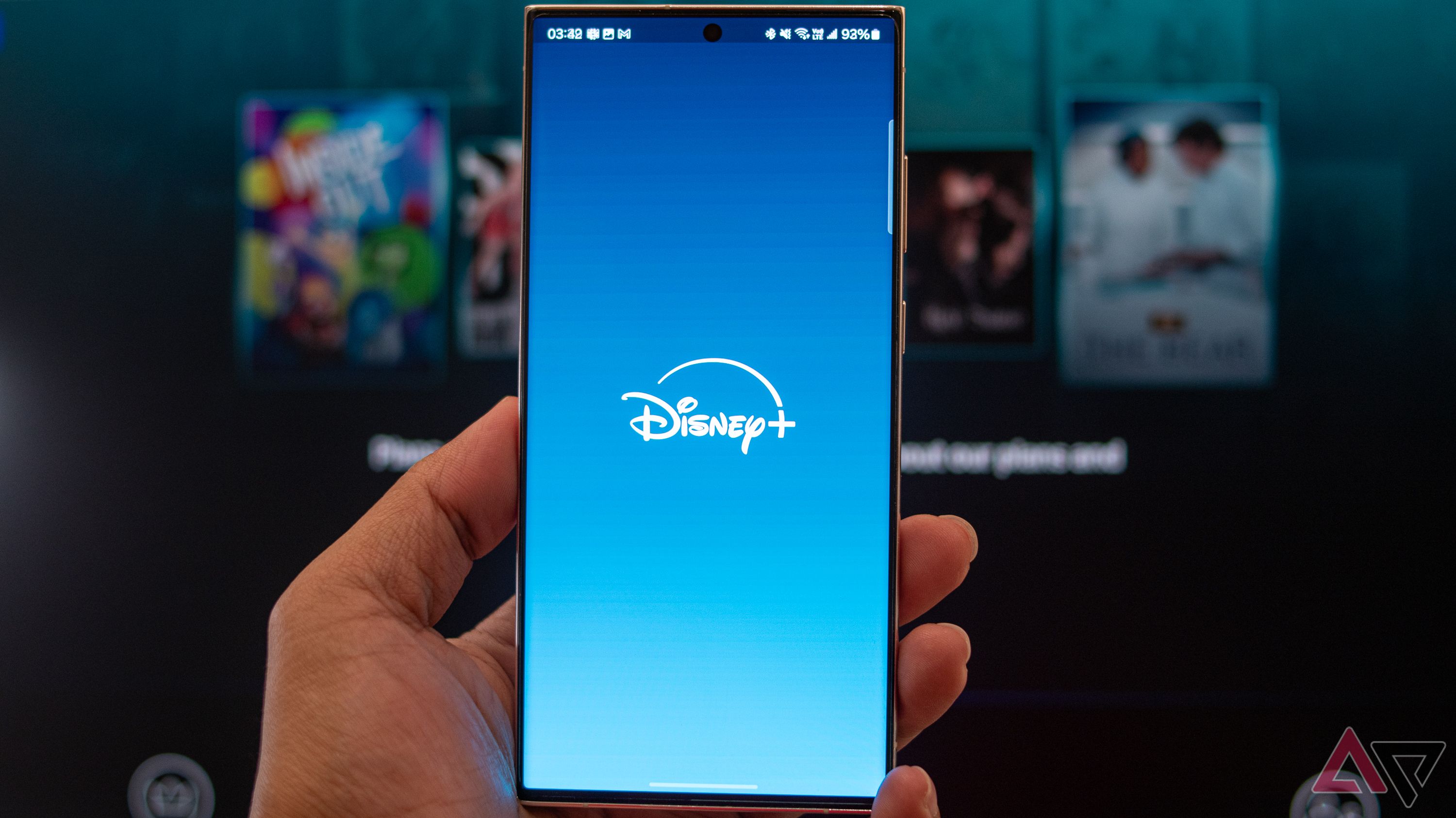 Disney Plus welcome screen on a phone screen