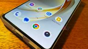 An Android phone several apps and Google Chrome.
