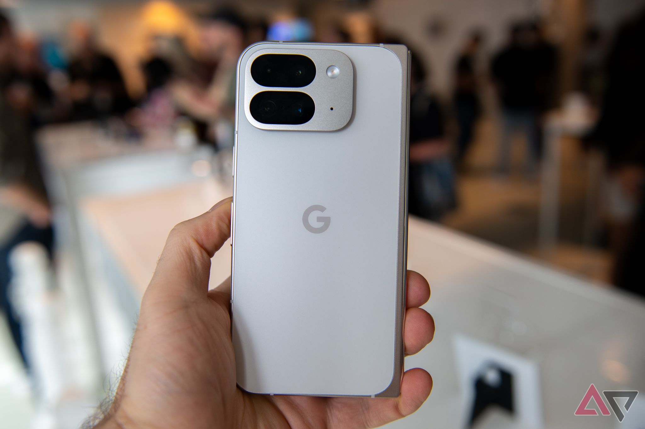 The back of a Google Pixel 9 Pro Fold showing the cameras