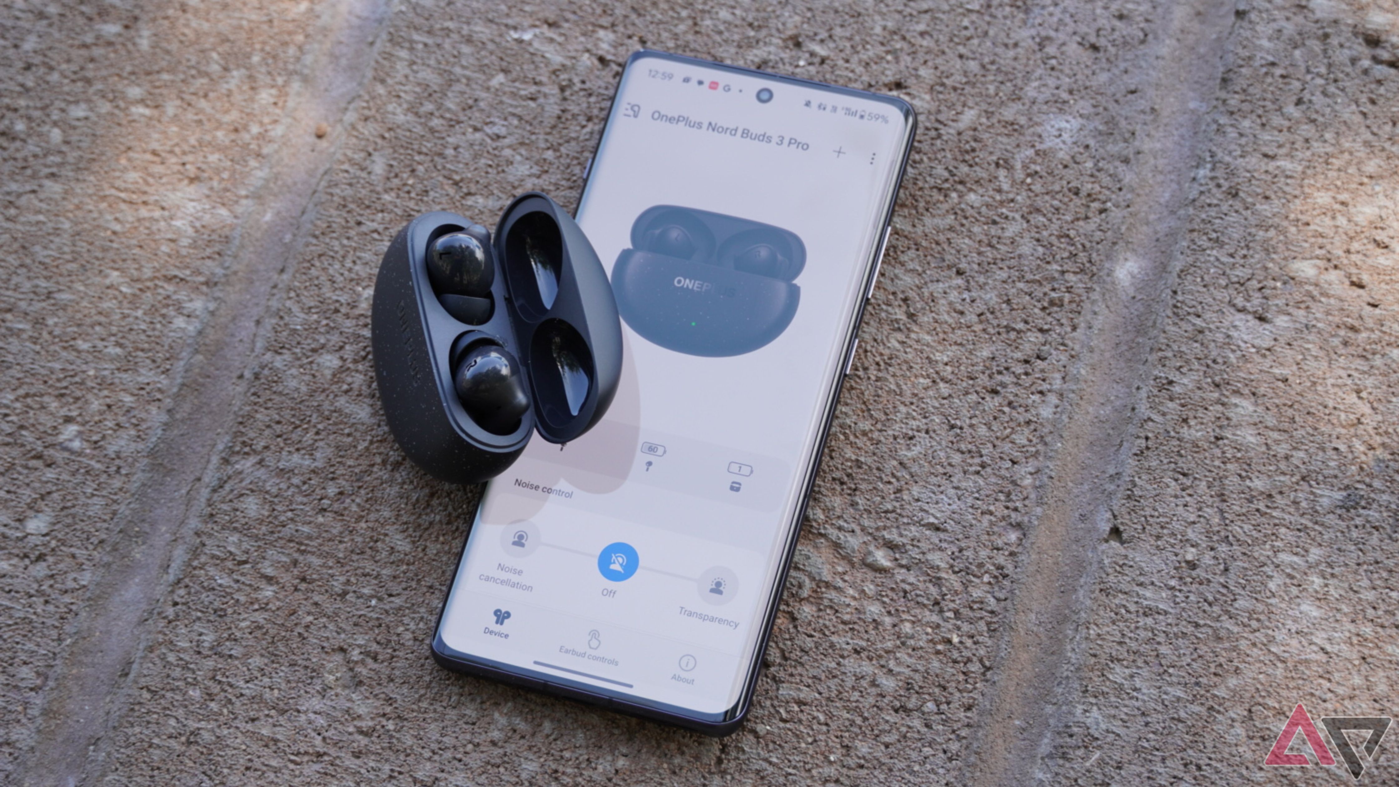 The OnePlus Nord Buds 3 Pro connected to a OnePlus 12R.